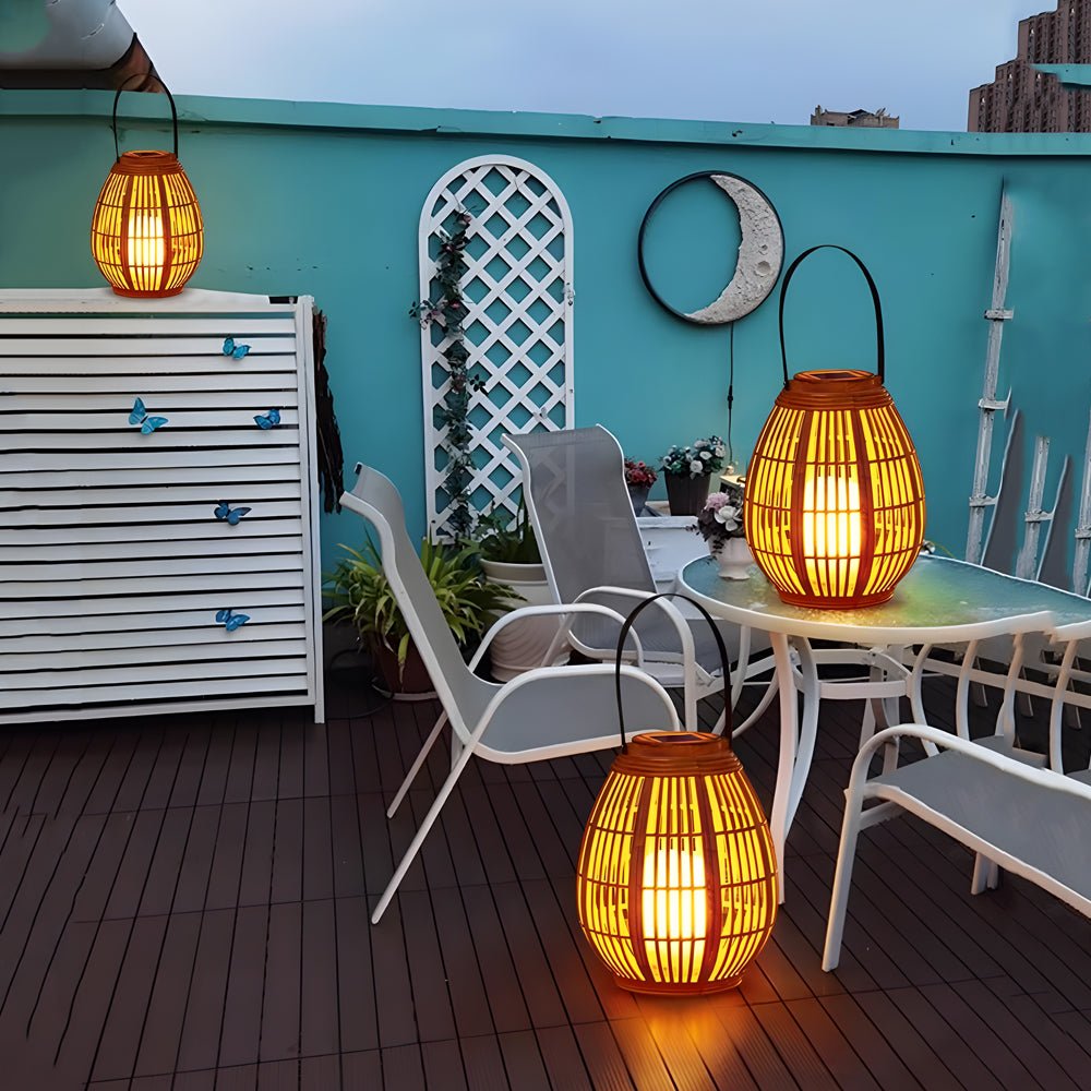 Solar Bamboo Garden Lantern