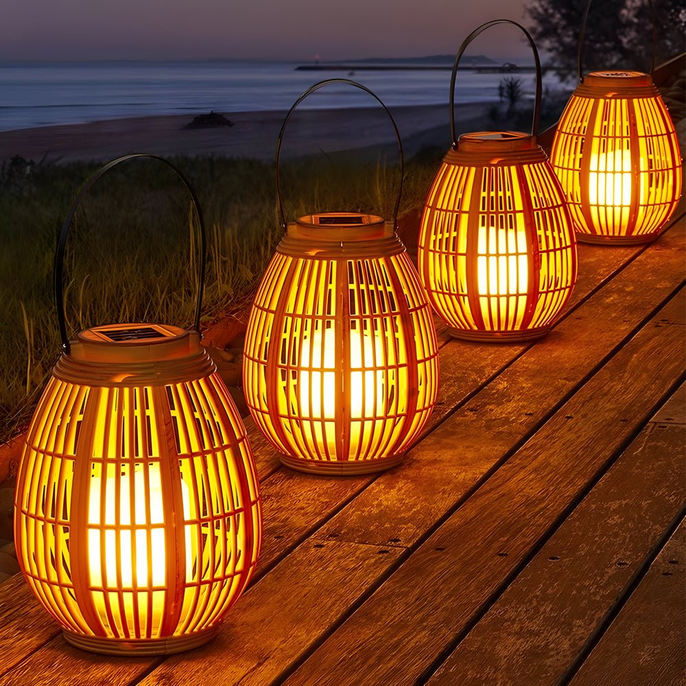Solar Bamboo Garden Lantern