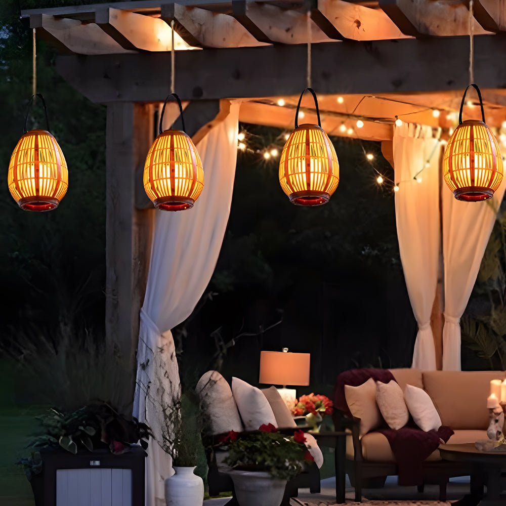 Solar Bamboo Garden Lantern