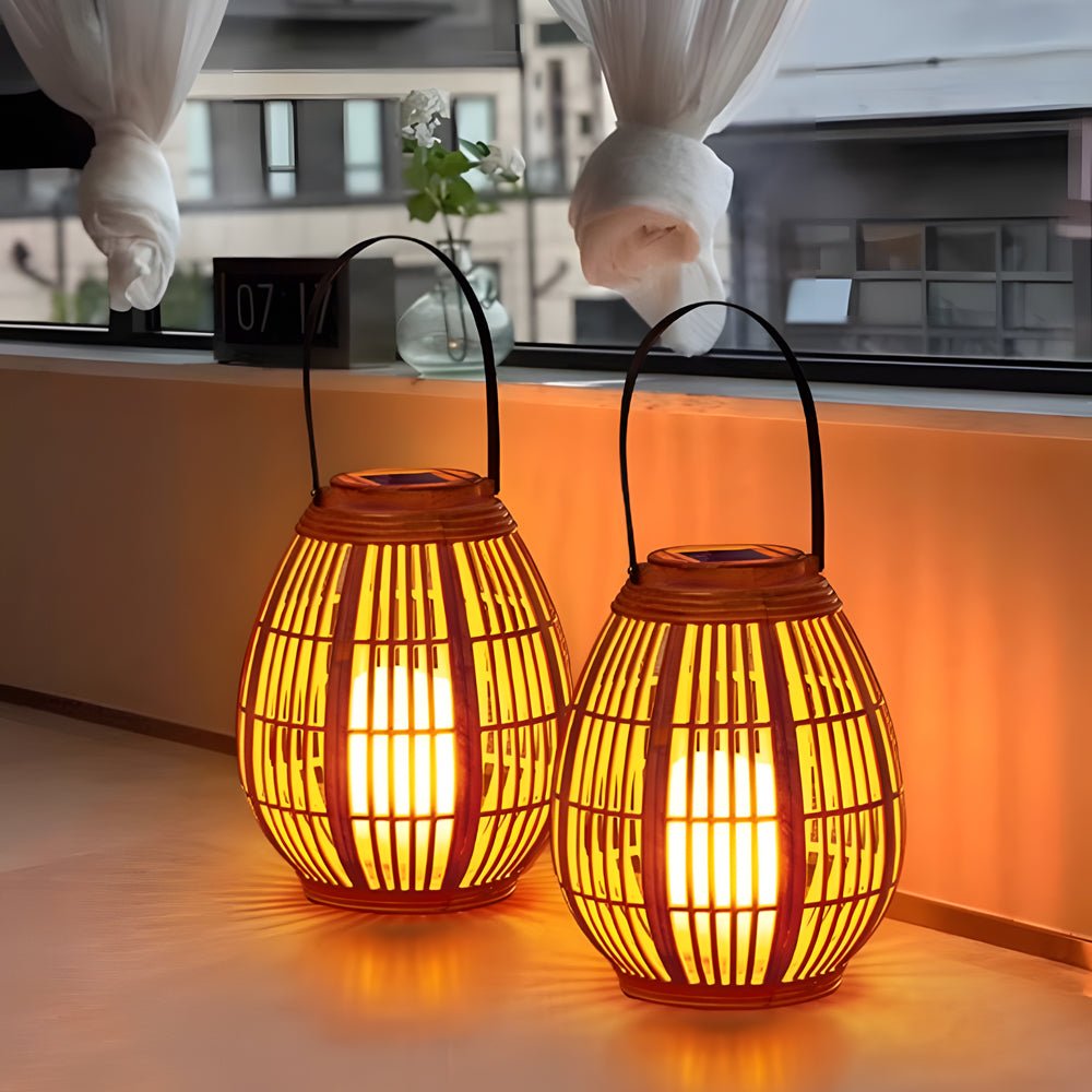 Solar Bamboo Garden Lantern