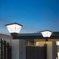 17.9-Inch Black Square Solar LED Pier Mount Post Light