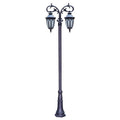 2 Head 118'' Aluminum Waterproof LED Black European Style Street Lights