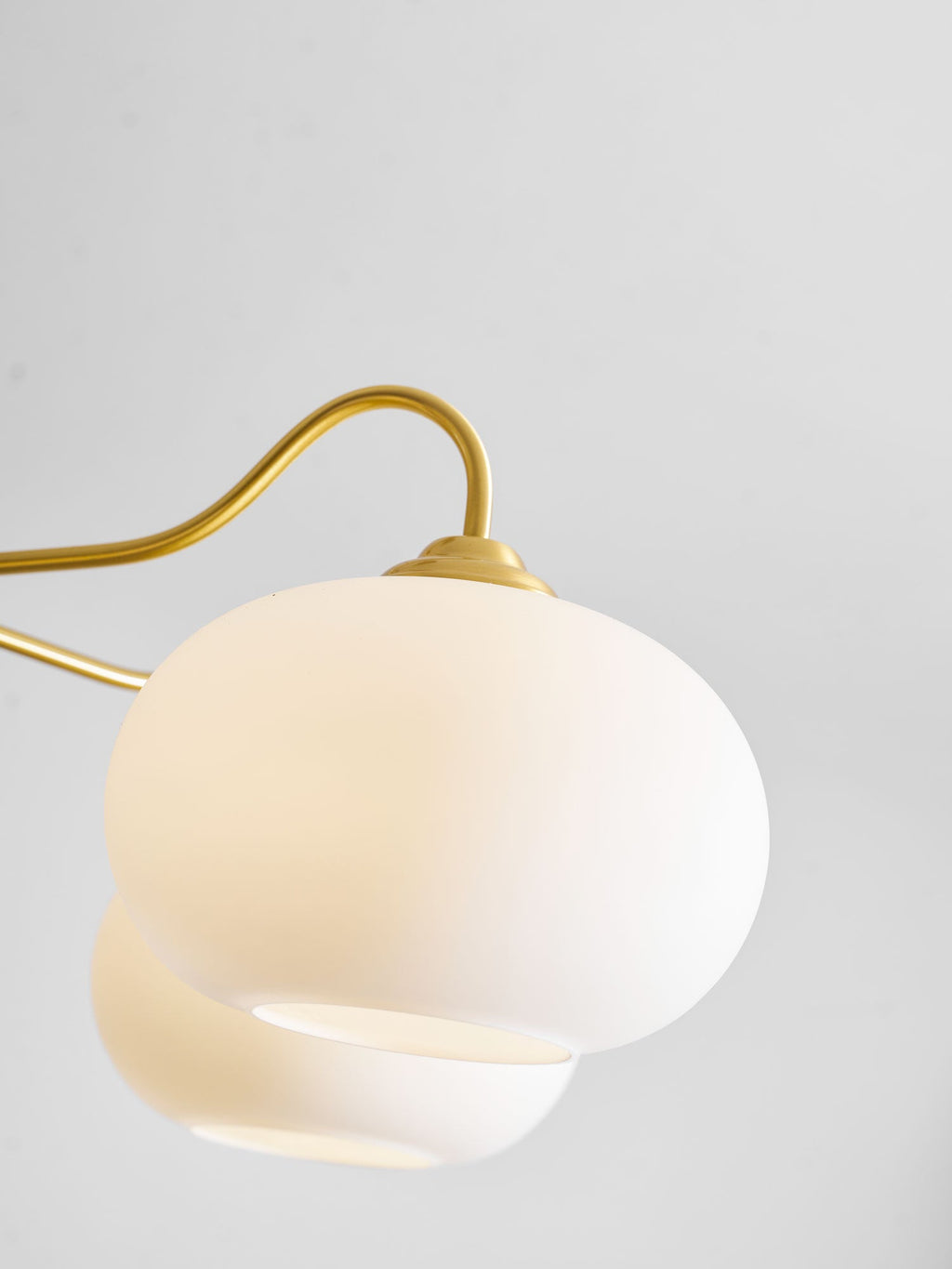 Persimmon Brass & Walnut Chandelier