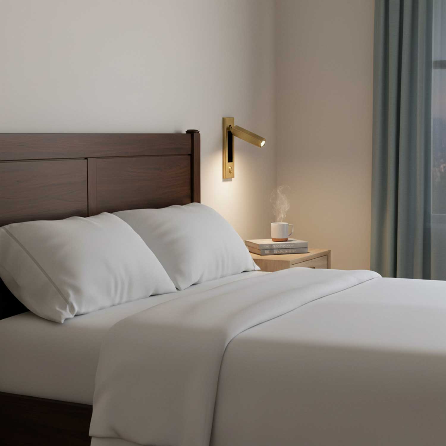 Embedded Bedside Reading Sconce