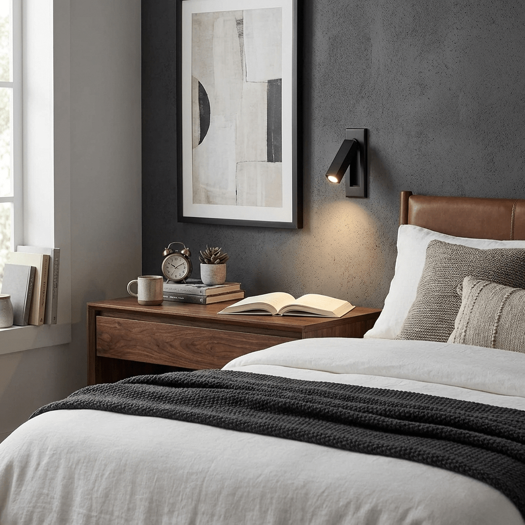 Embedded Bedside Reading Sconce