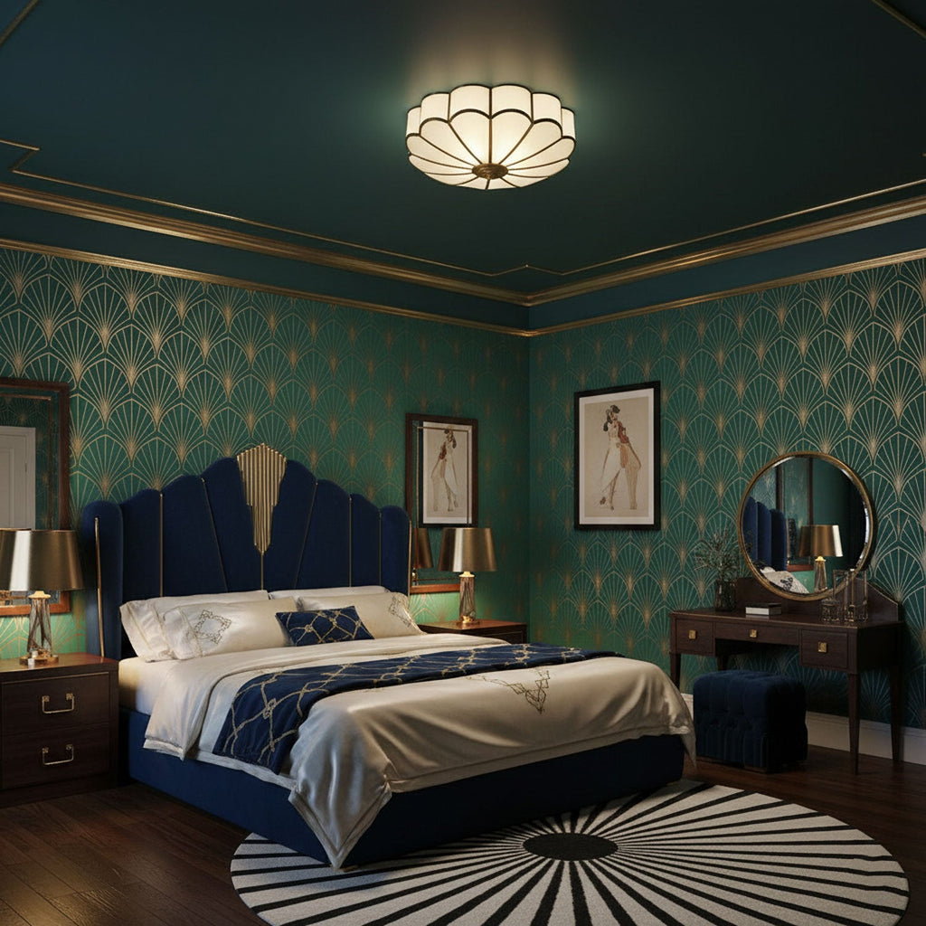 Fiore Glass Flush Ceiling Light