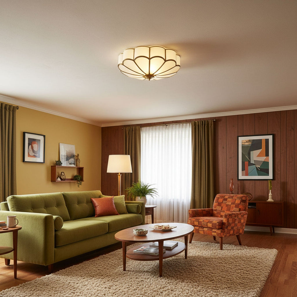 Fiore Glass Flush Ceiling Light