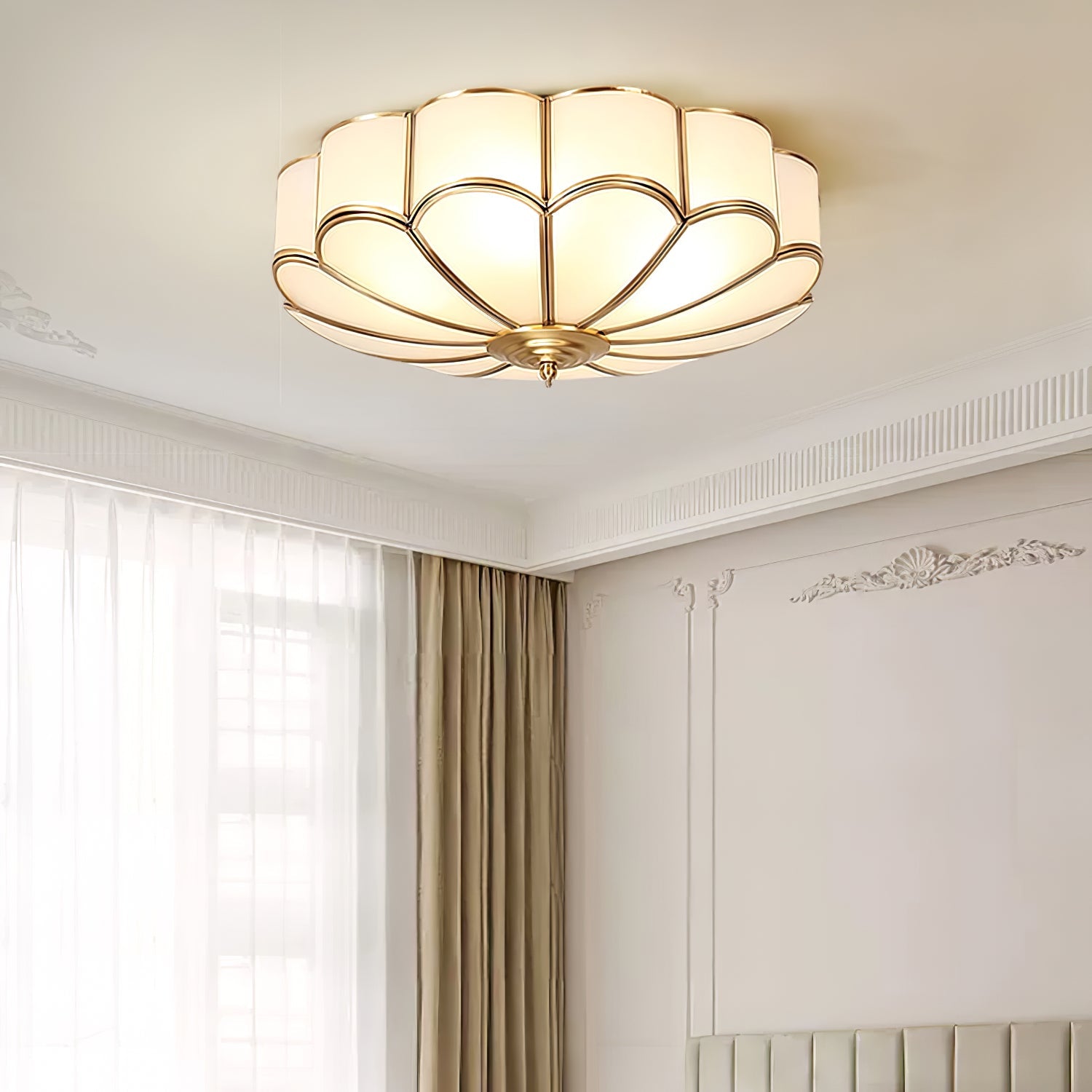 Fiore Glass Flush Ceiling Light