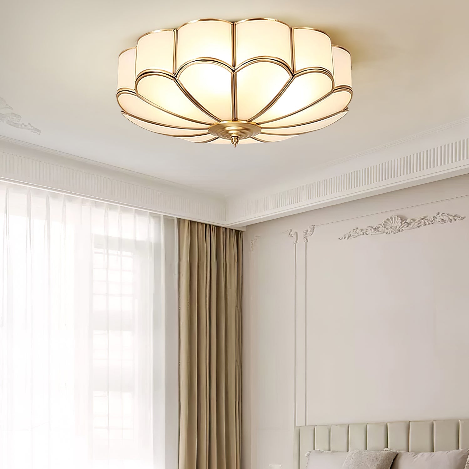 Fiore Glass Flush Ceiling Light