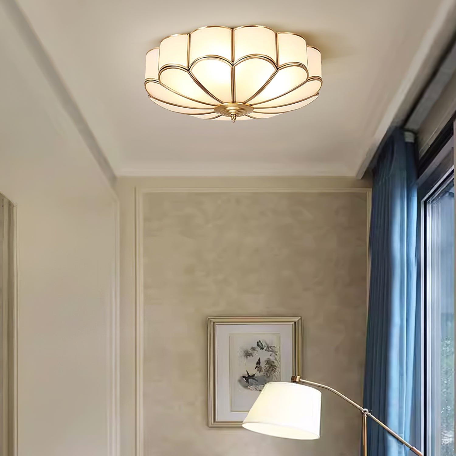 Fiore Glass Flush Ceiling Light