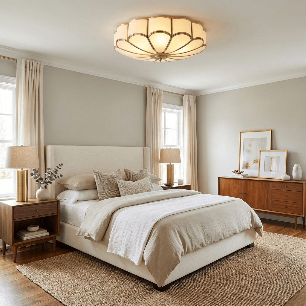 Fiore Glass Flush Ceiling Light