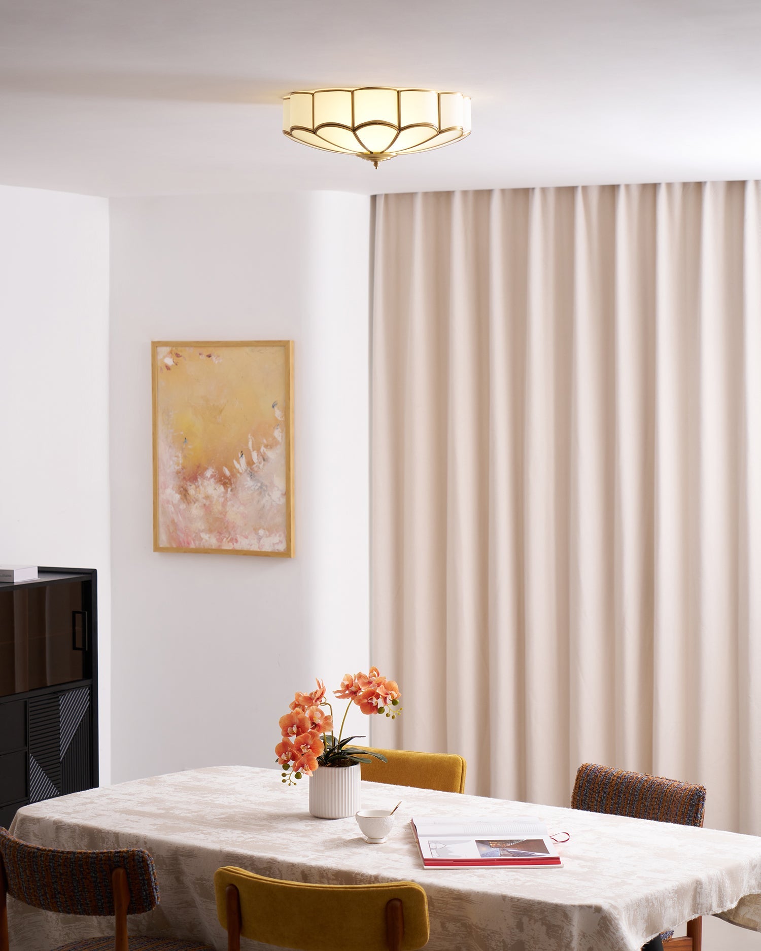 Fiore Glass Flush Ceiling Light