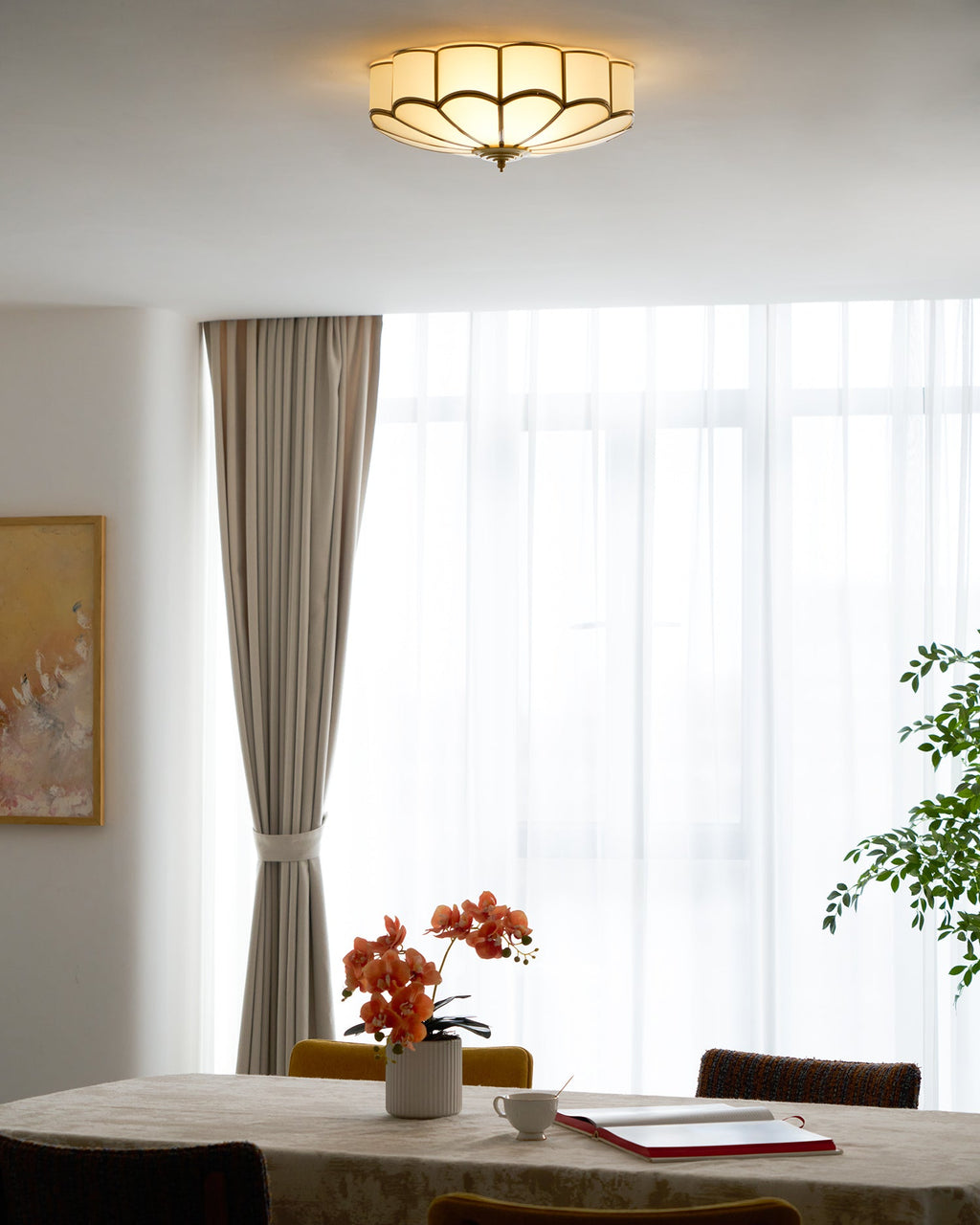 Fiore Glass Flush Ceiling Light