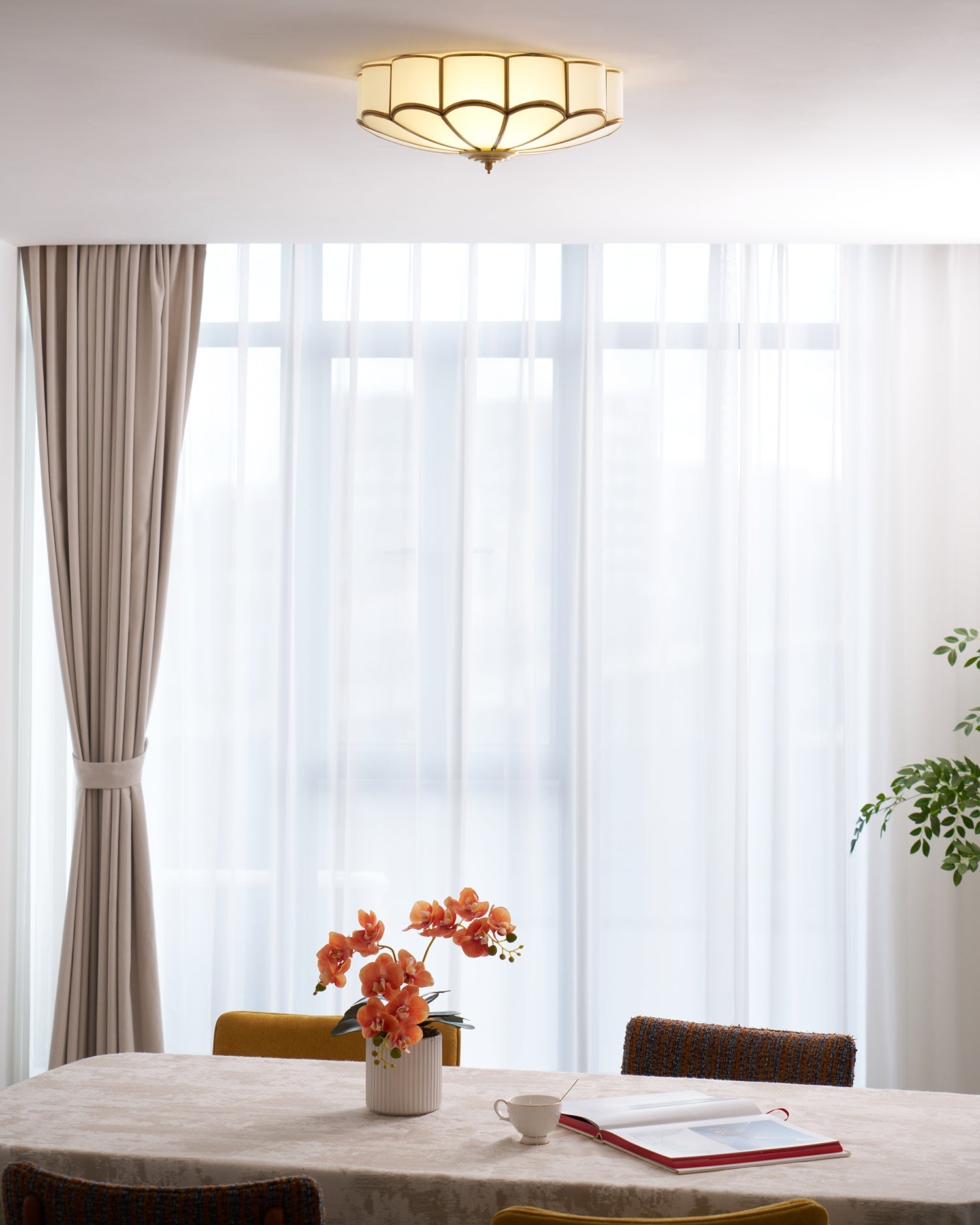 Fiore Glass Flush Ceiling Light