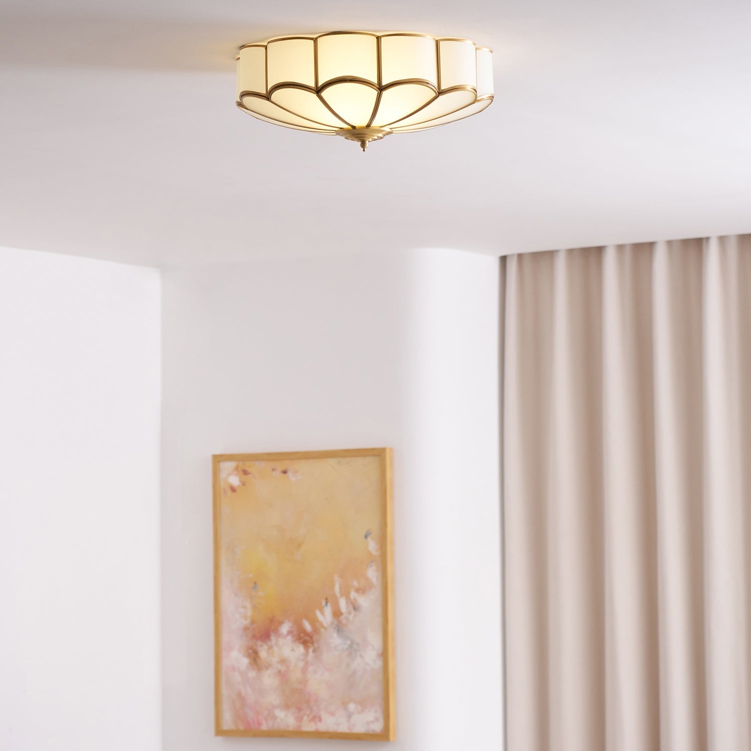 Fiore Glass Flush Ceiling Light