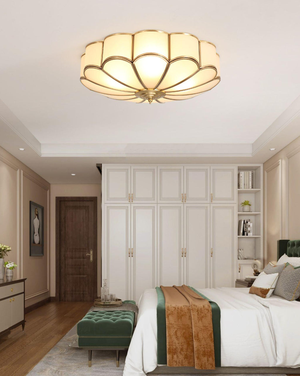Fiore Glass Flush Ceiling Light