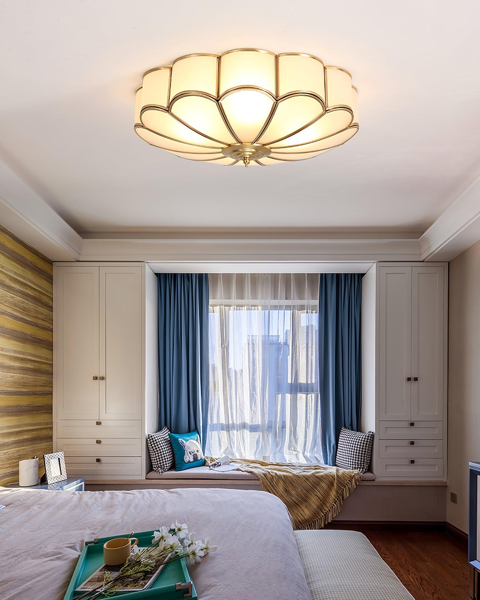 Fiore Glass Flush Ceiling Light