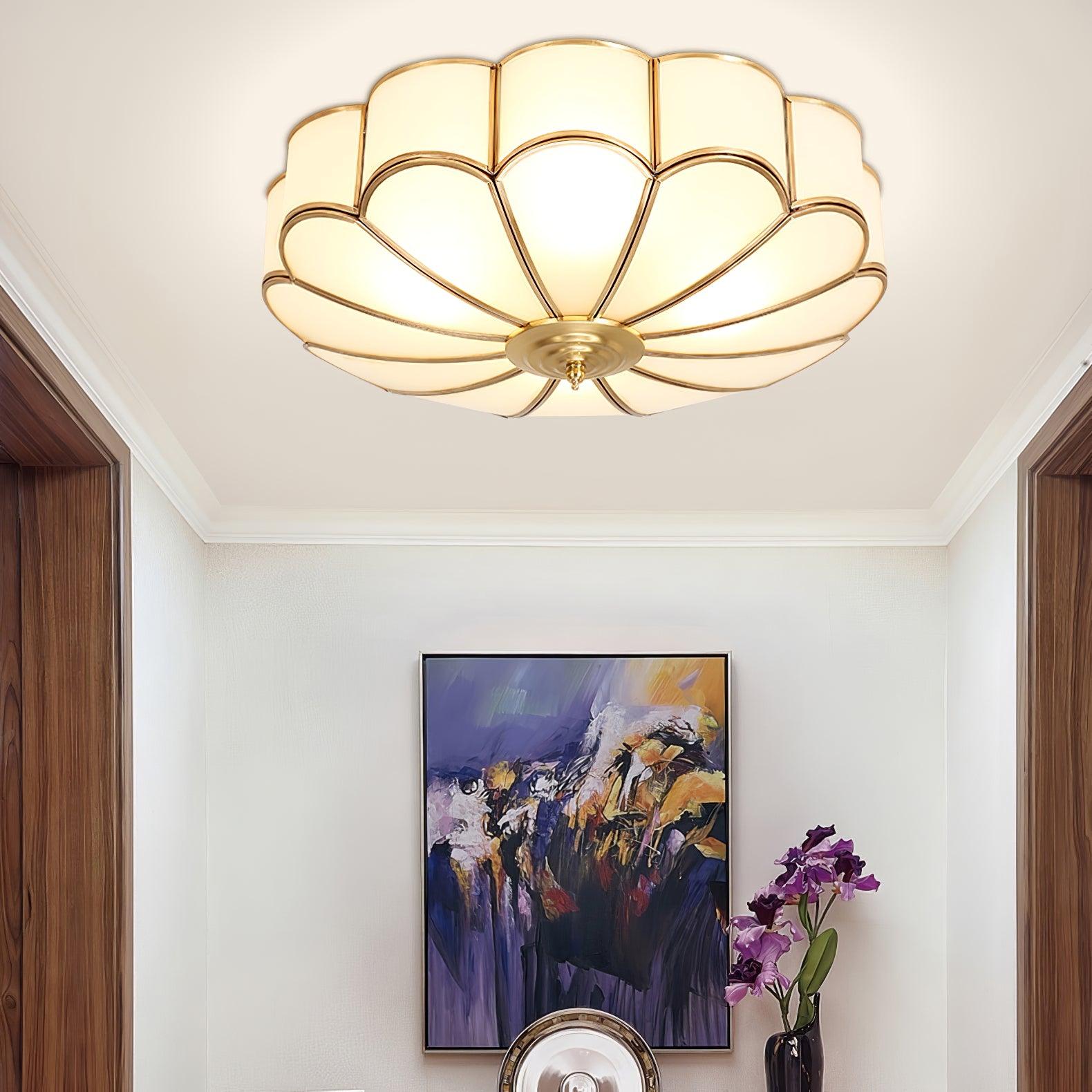 Fiore Glass Flush Ceiling Light