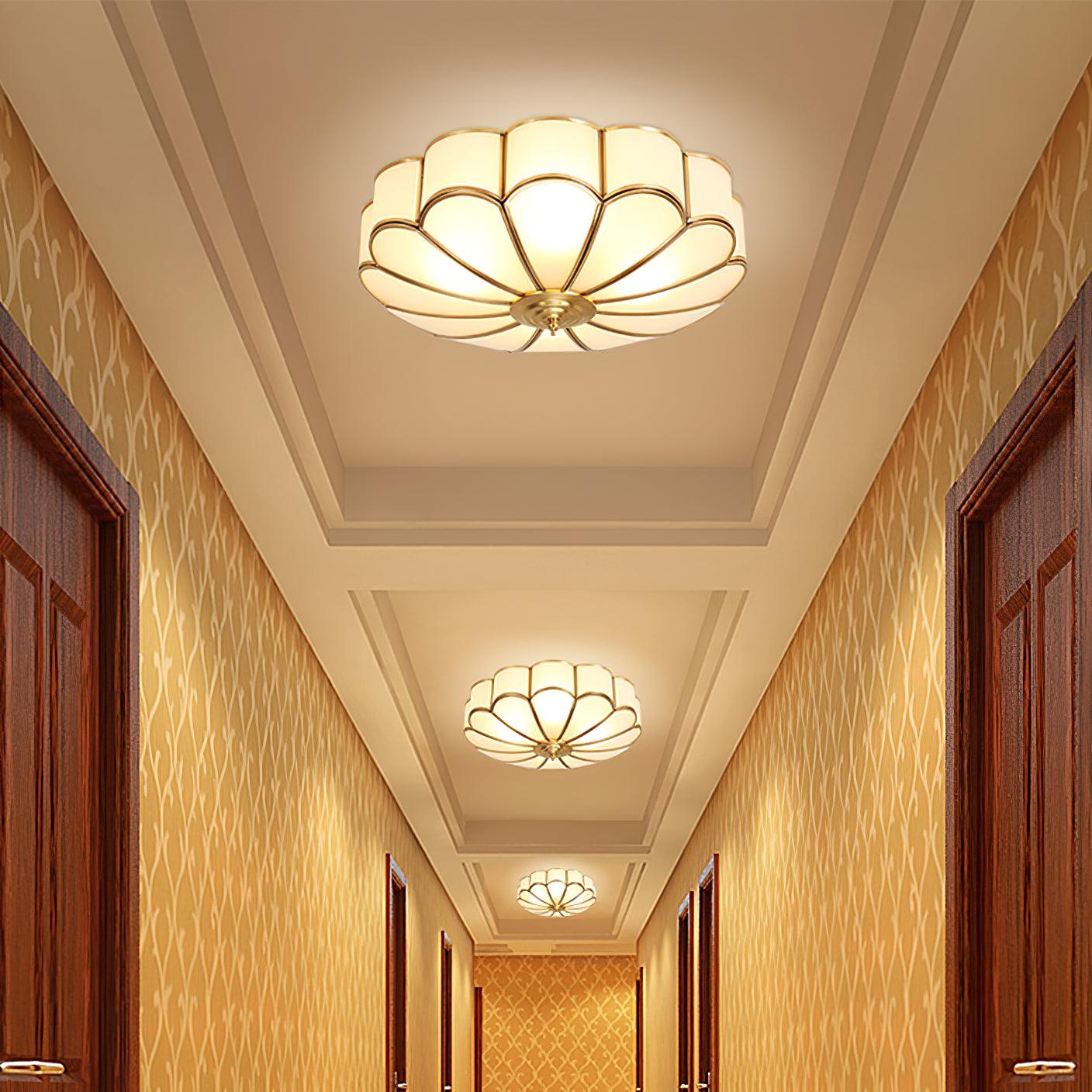 Fiore Glass Flush Ceiling Light