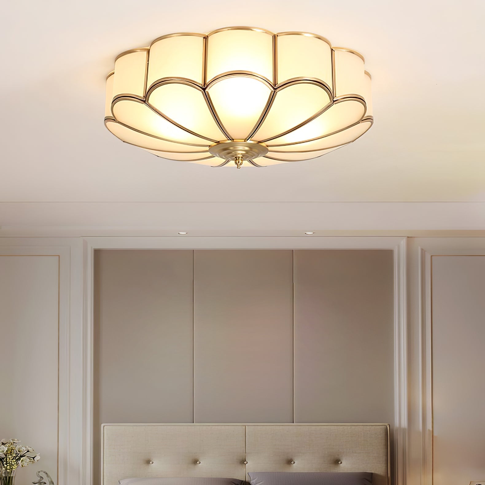 Fiore Glass Flush Ceiling Light