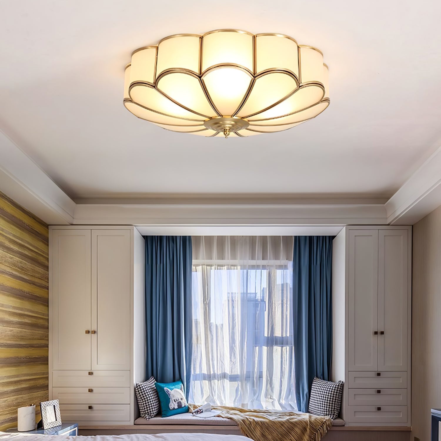 Fiore Glass Flush Ceiling Light