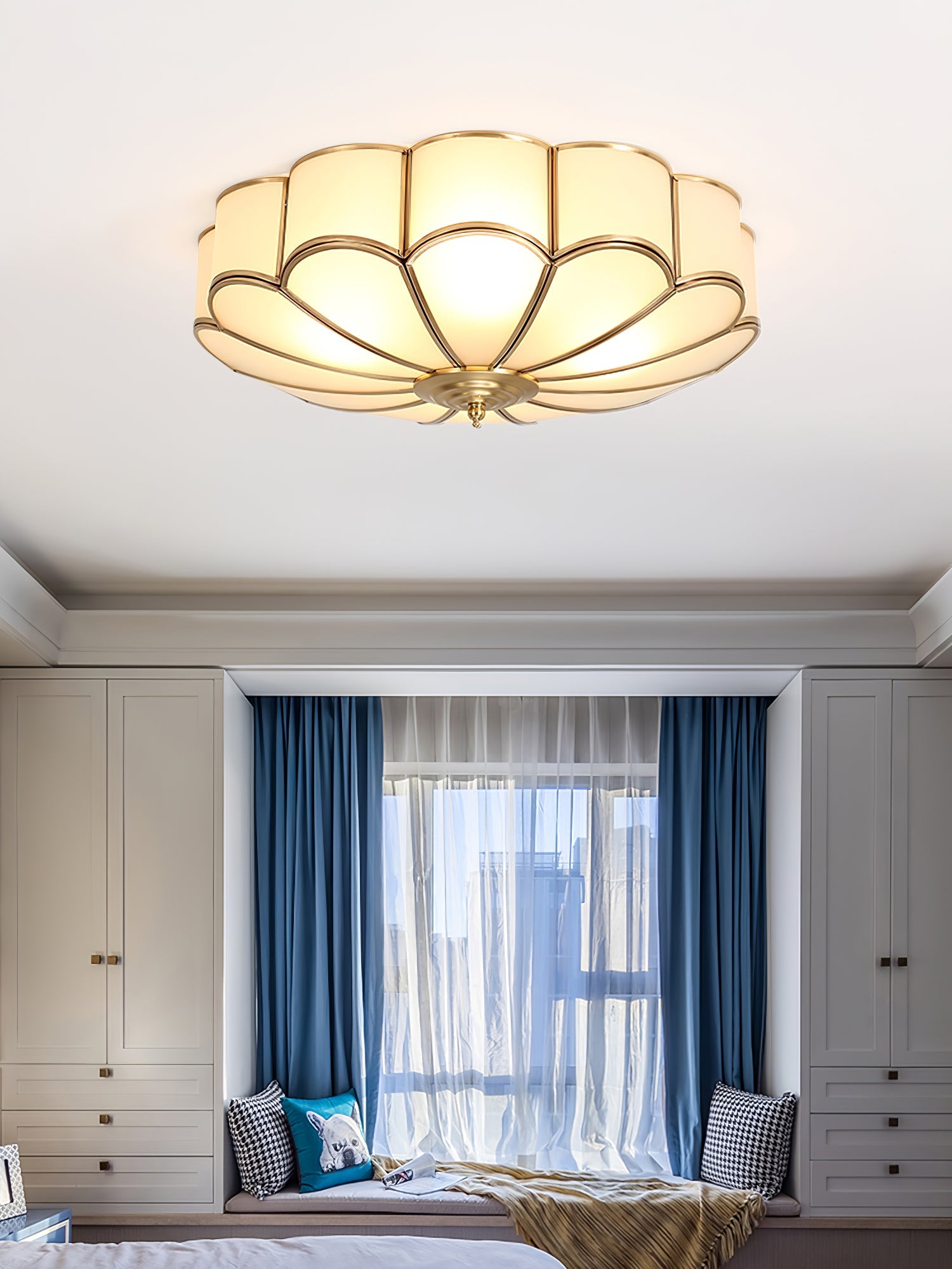 Fiore Glass Flush Ceiling Light