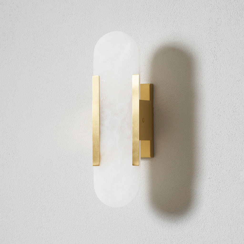 Alba Oblong Alabaster Wall Sconce