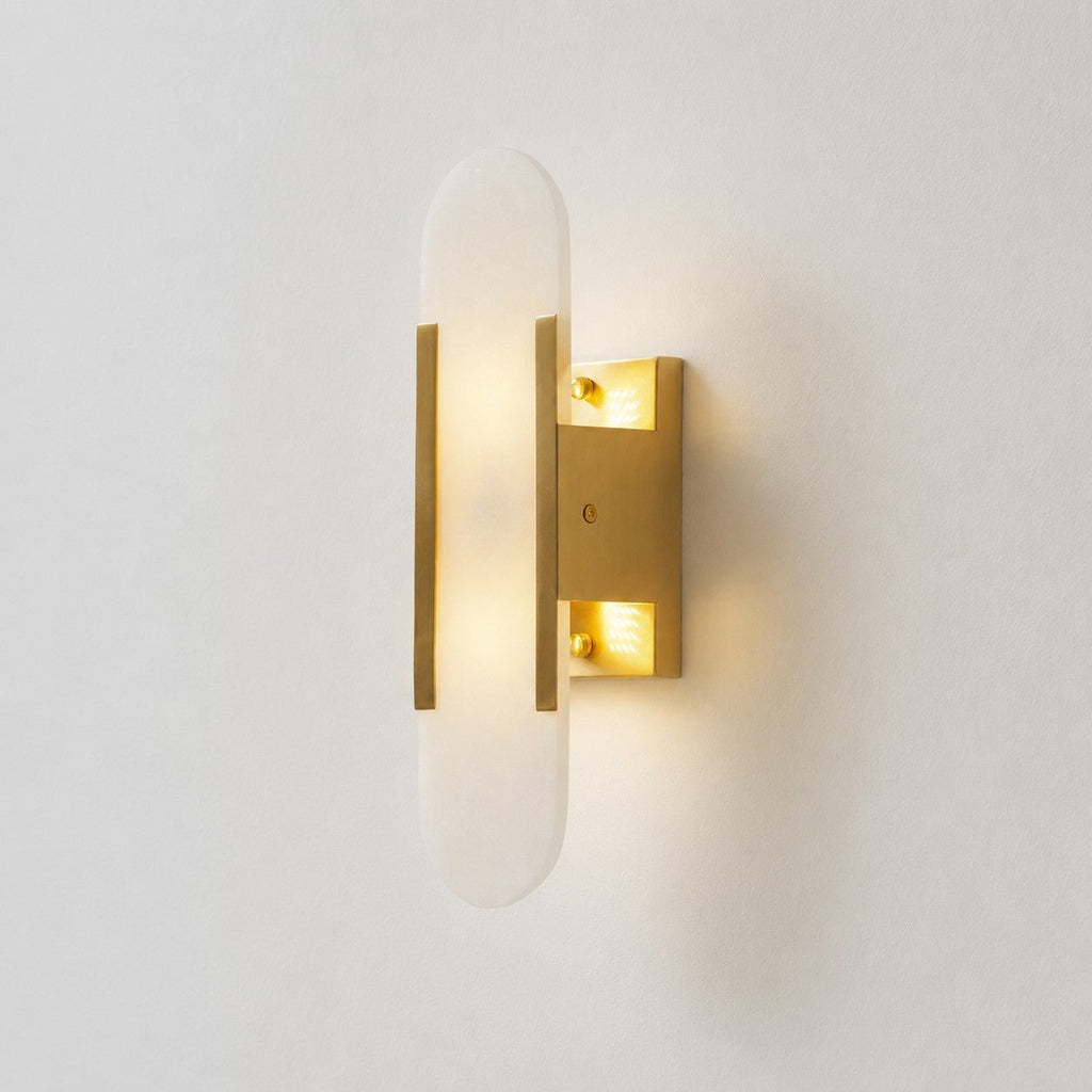 Alba Oblong Alabaster Wall Sconce