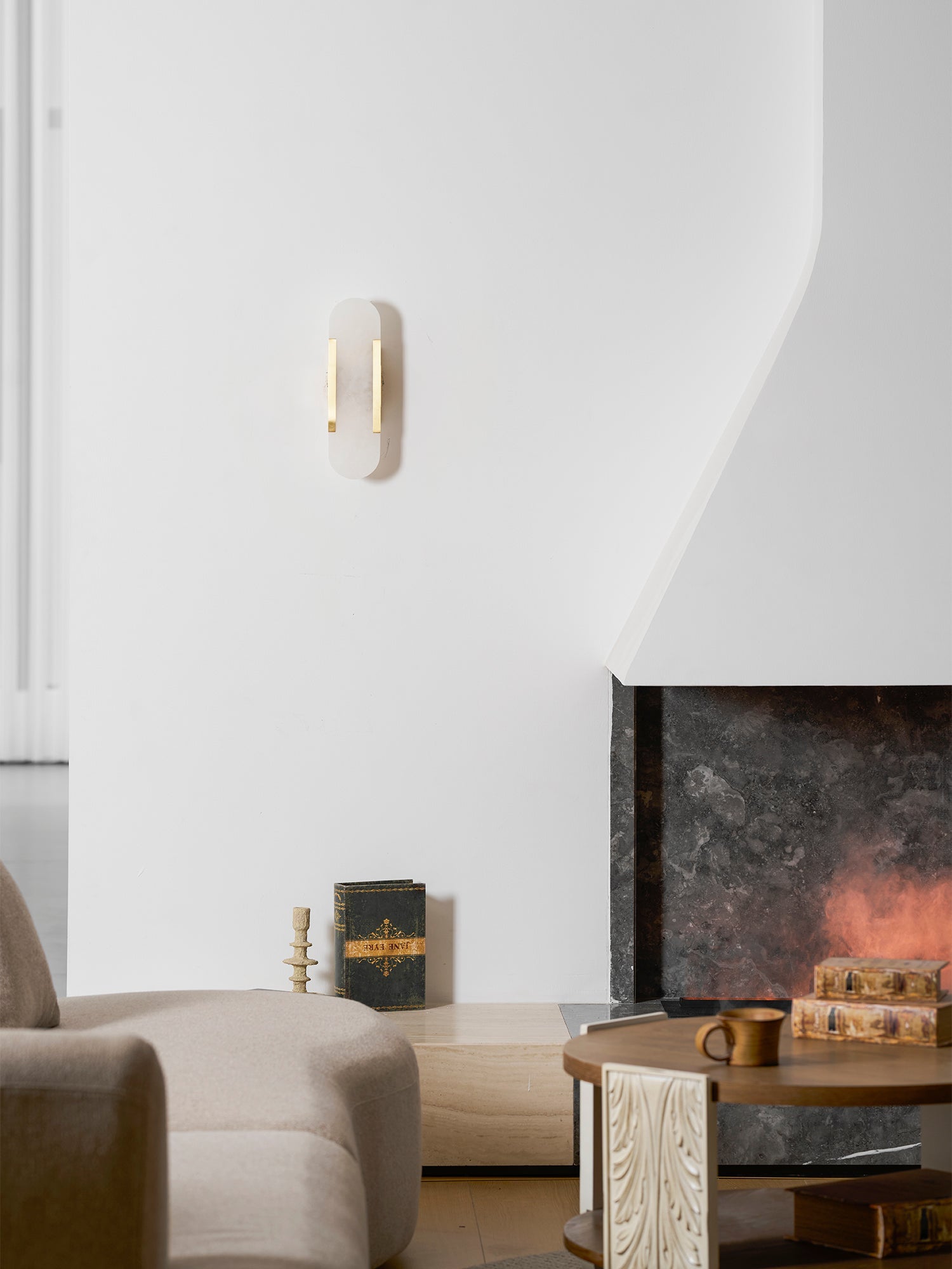 Alba Oblong Alabaster Wall Sconce
