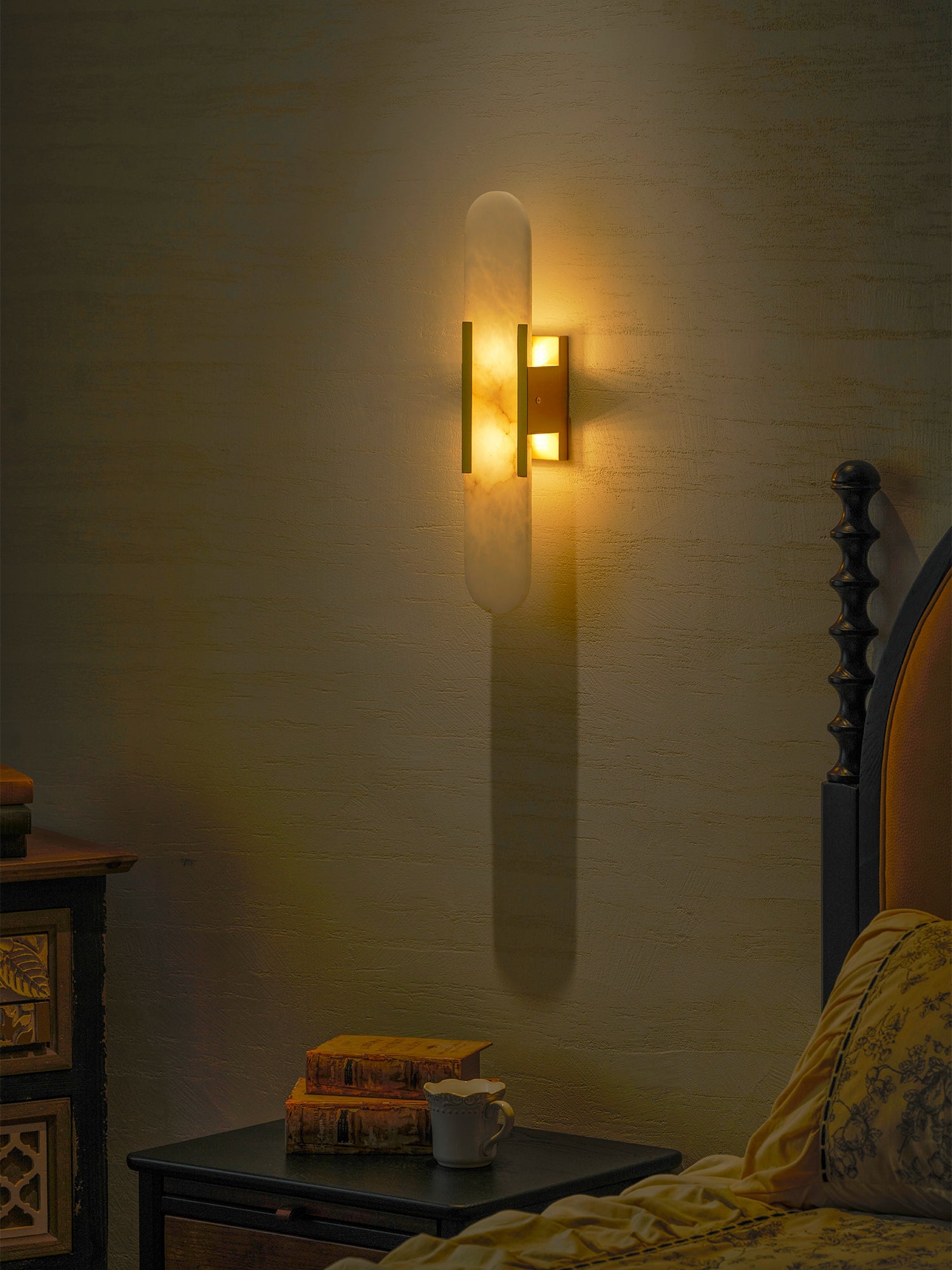 Alba Oblong Alabaster Wall Sconce