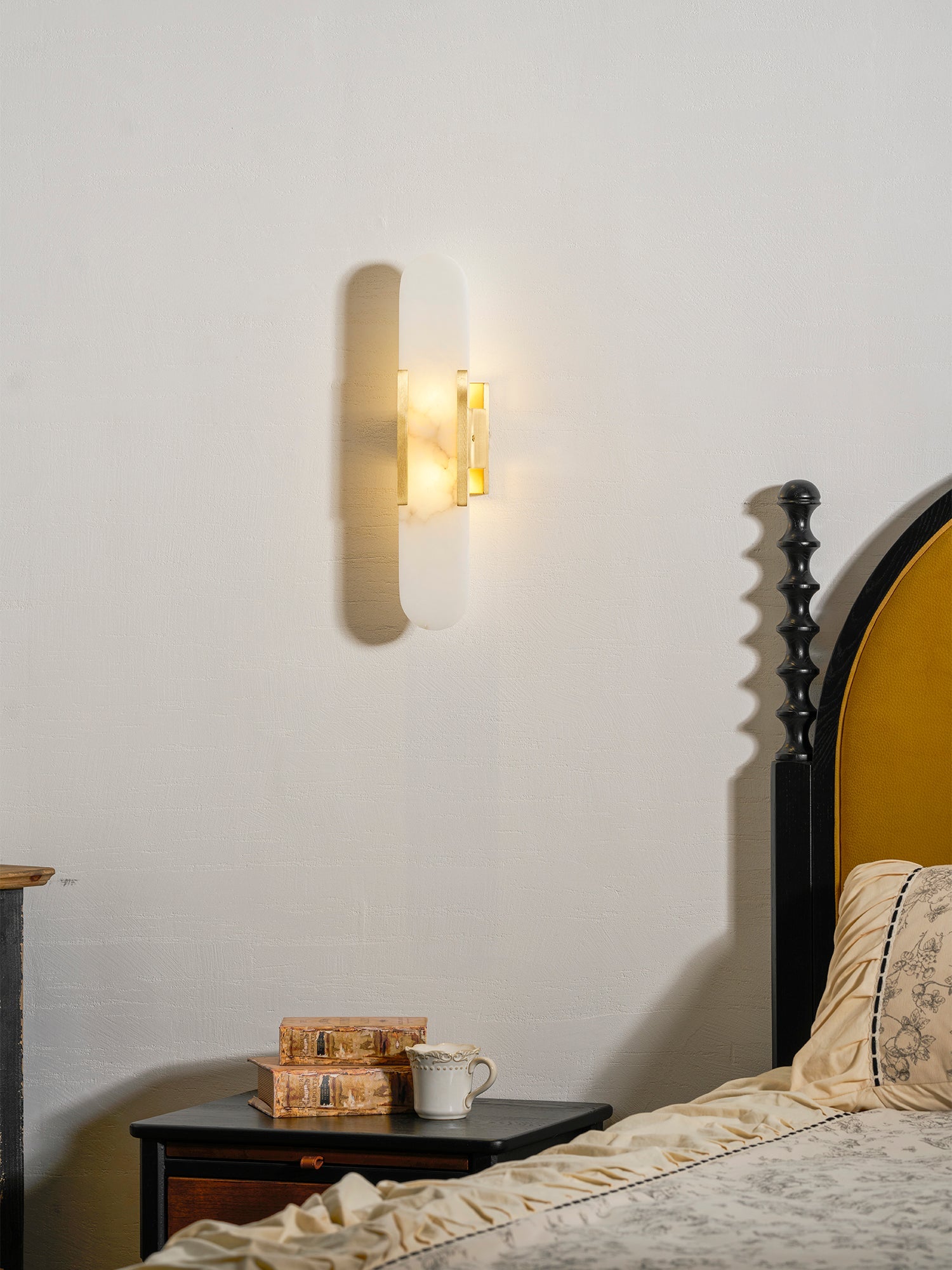Alba Oblong Alabaster Wall Sconce