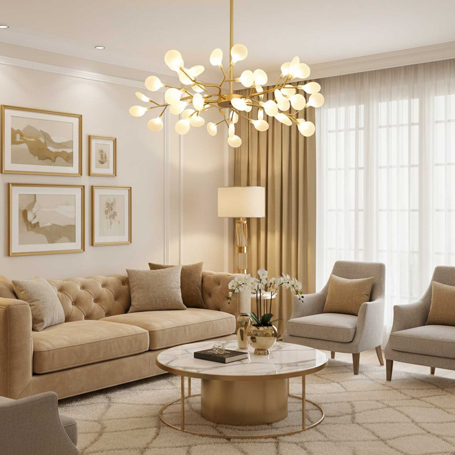 Firefly LED Sputnik Chandelier