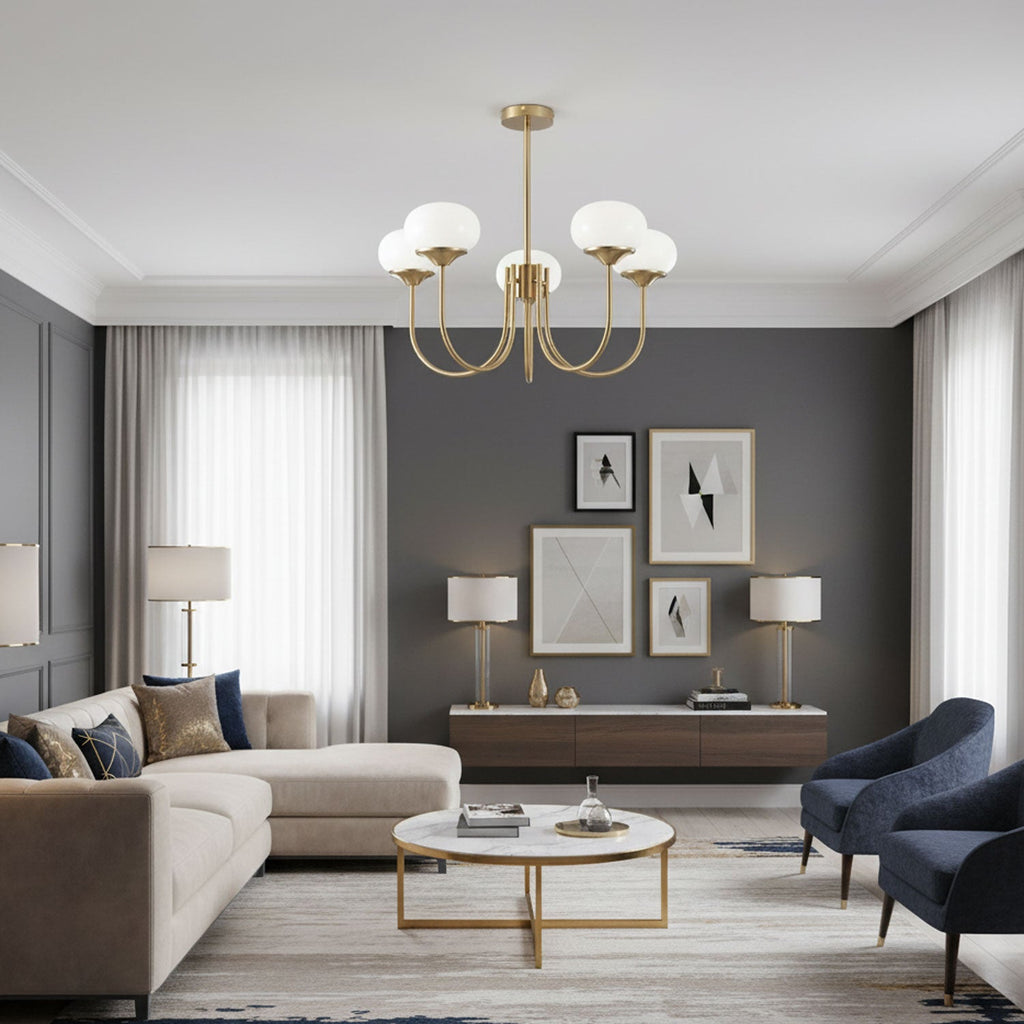 Marshmallow Glass Chandelier