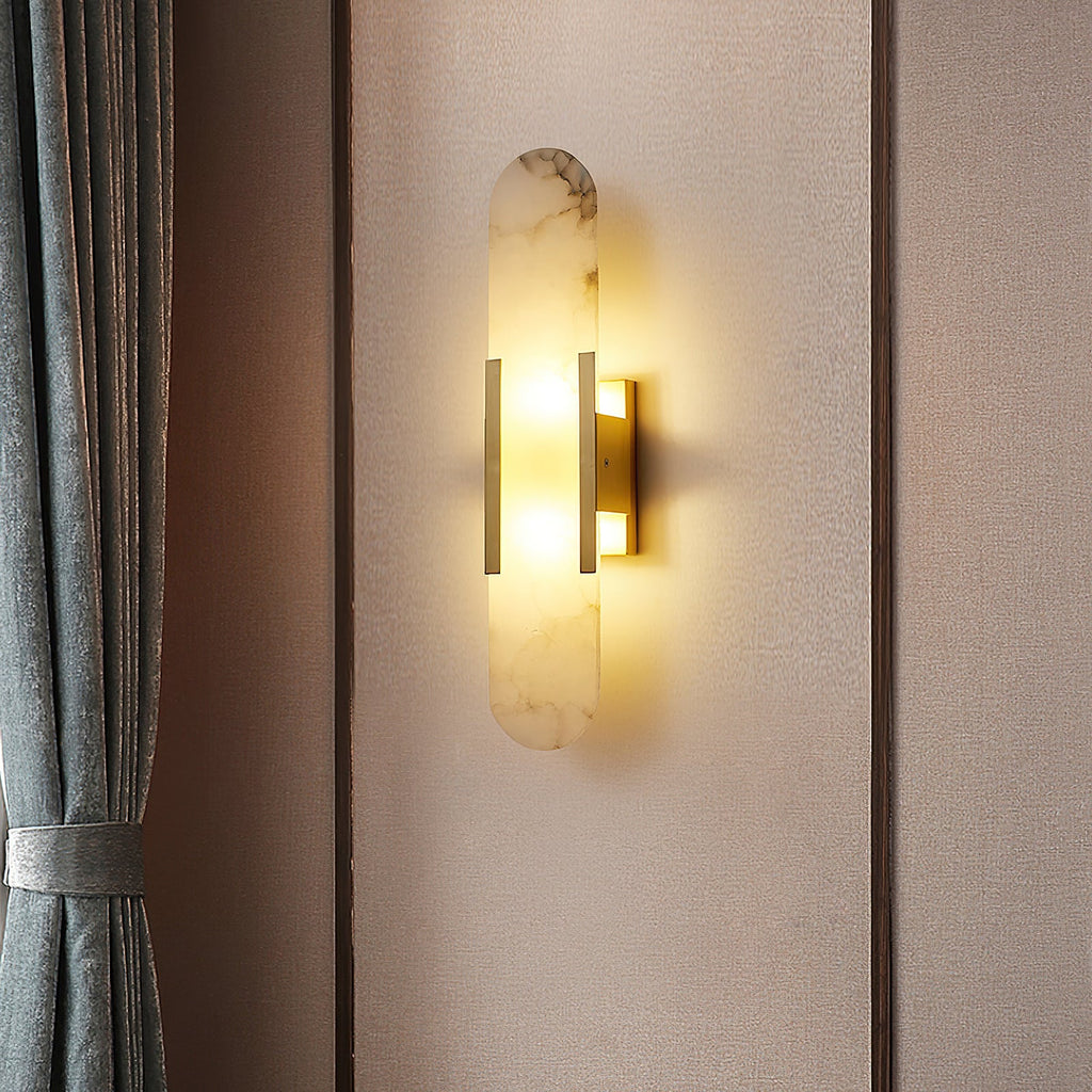 Alba Oblong Alabaster Wall Sconce