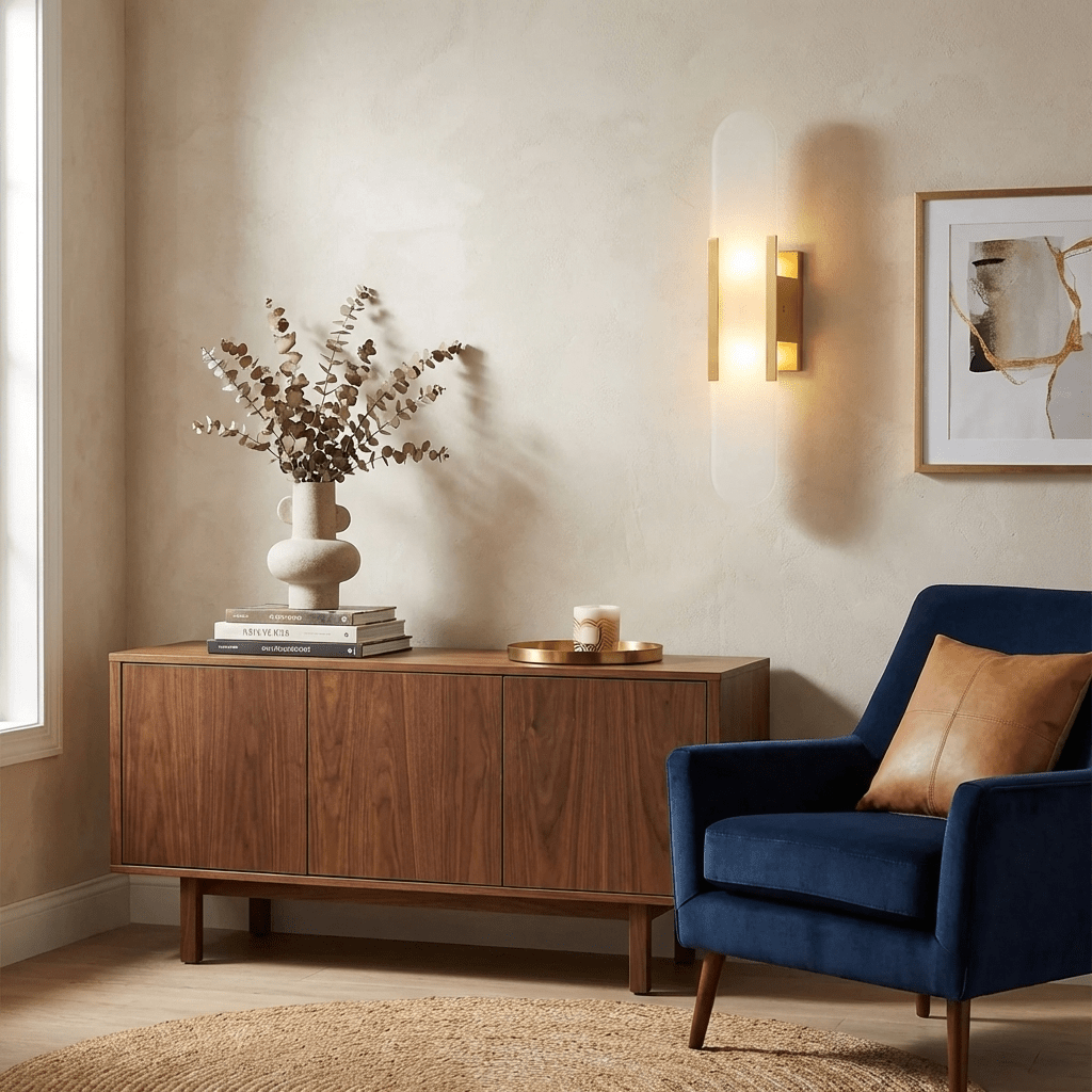 Alba Oblong Alabaster Wall Sconce