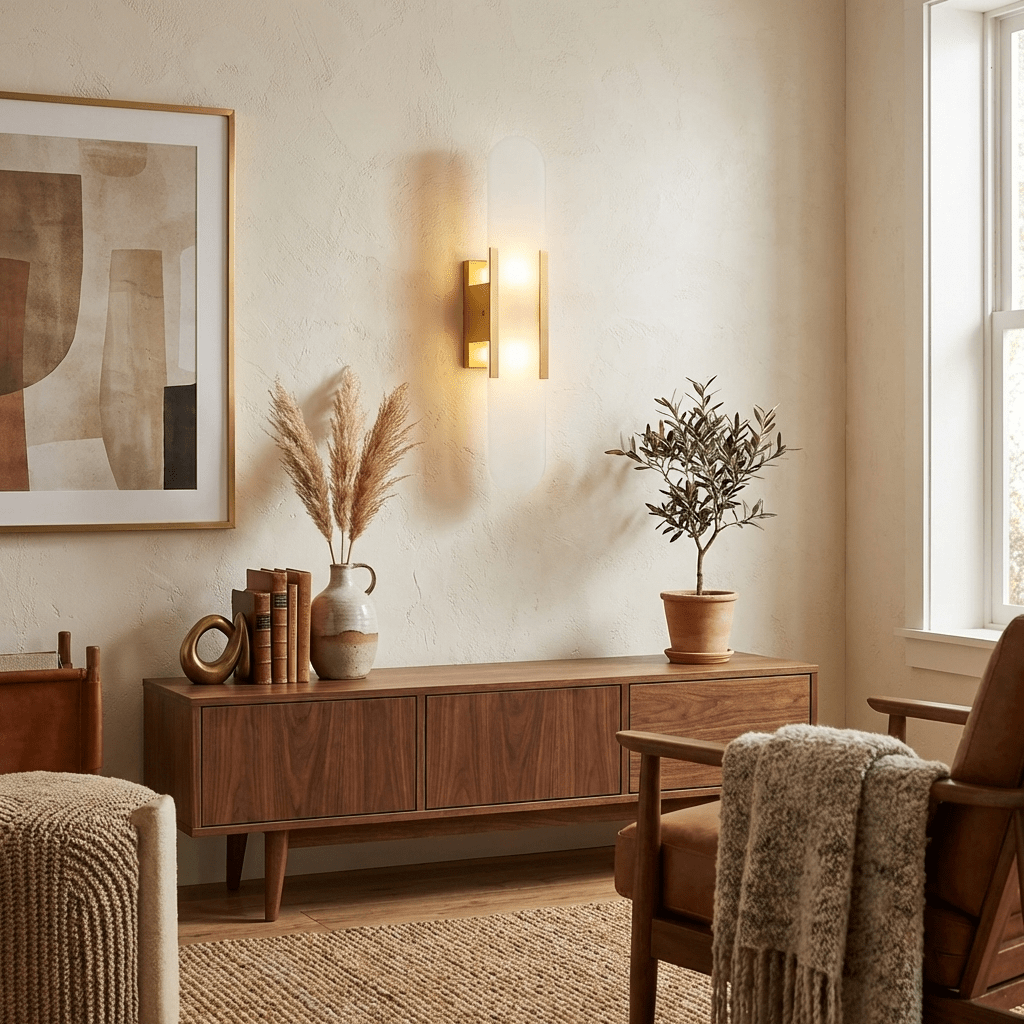 Alba Oblong Alabaster Wall Sconce