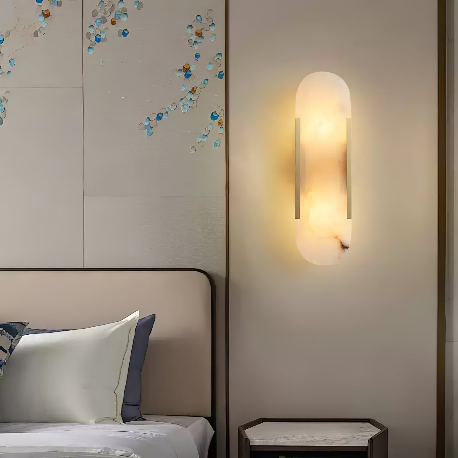 Alba Oblong Alabaster Wall Sconce