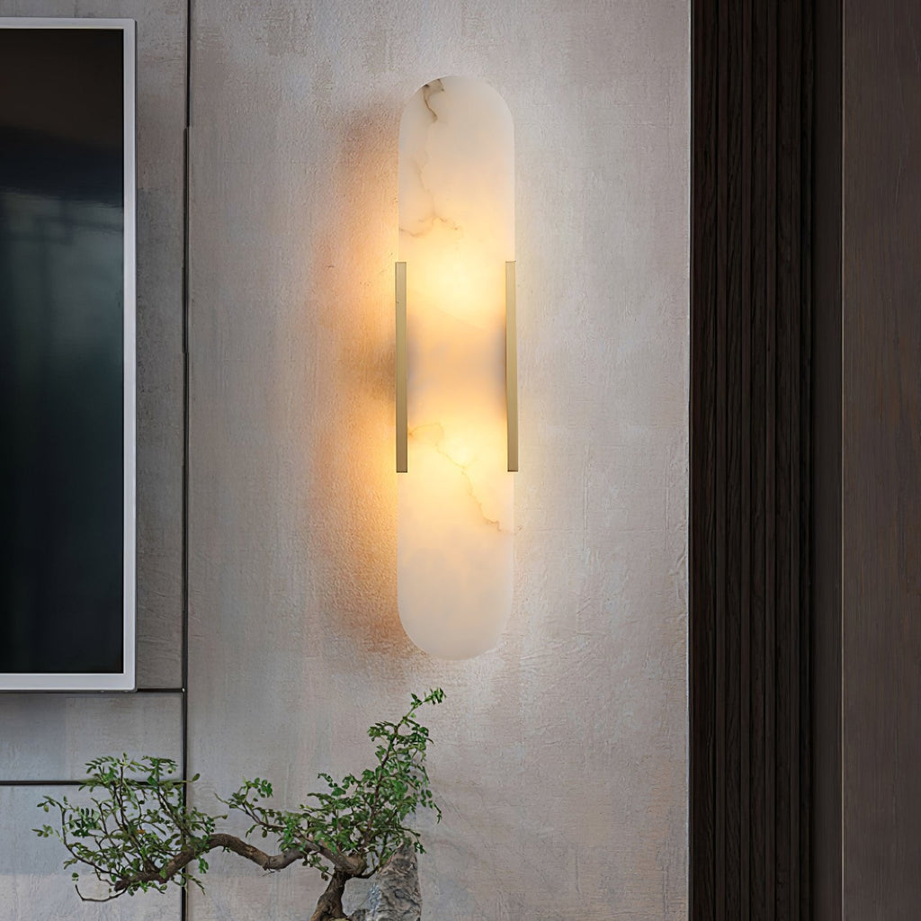 Alba Oblong Alabaster Wall Sconce