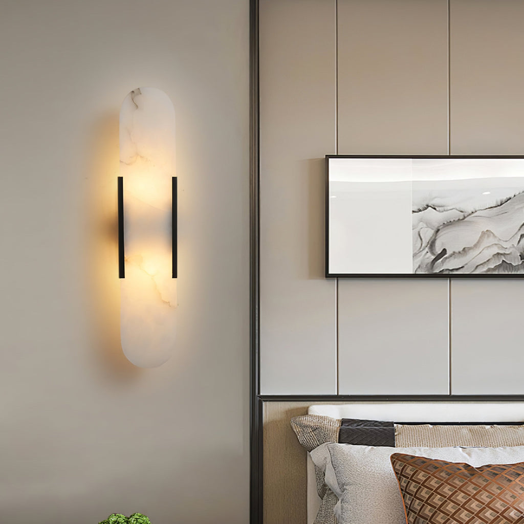 Alba Oblong Alabaster Wall Sconce
