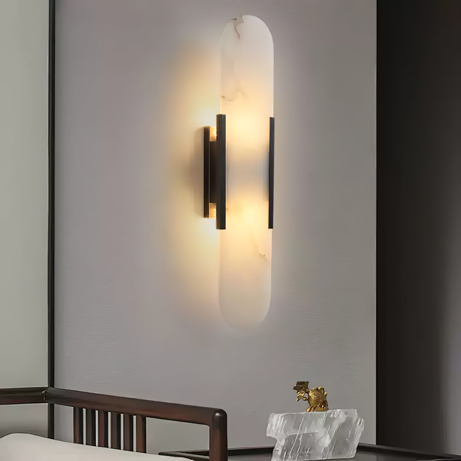 Alba Oblong Alabaster Wall Sconce