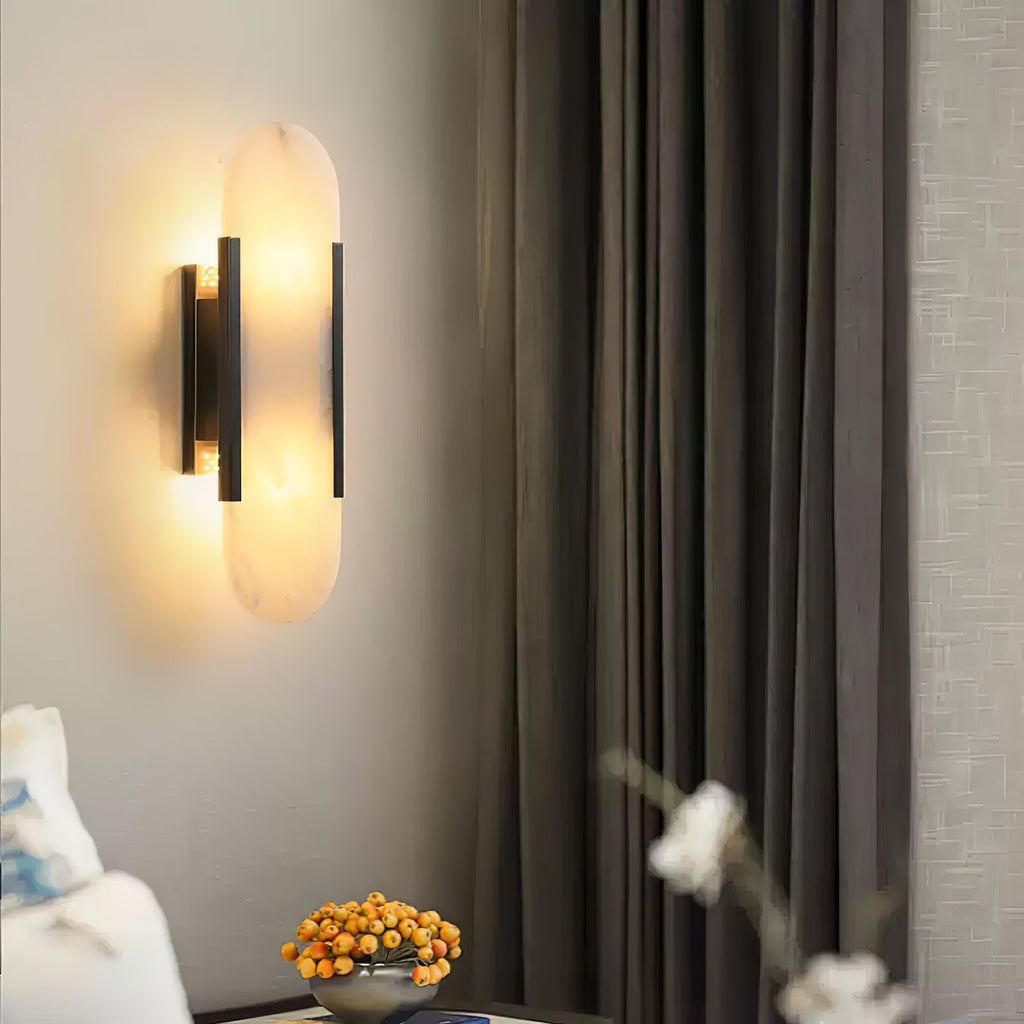 Alba Oblong Alabaster Wall Sconce