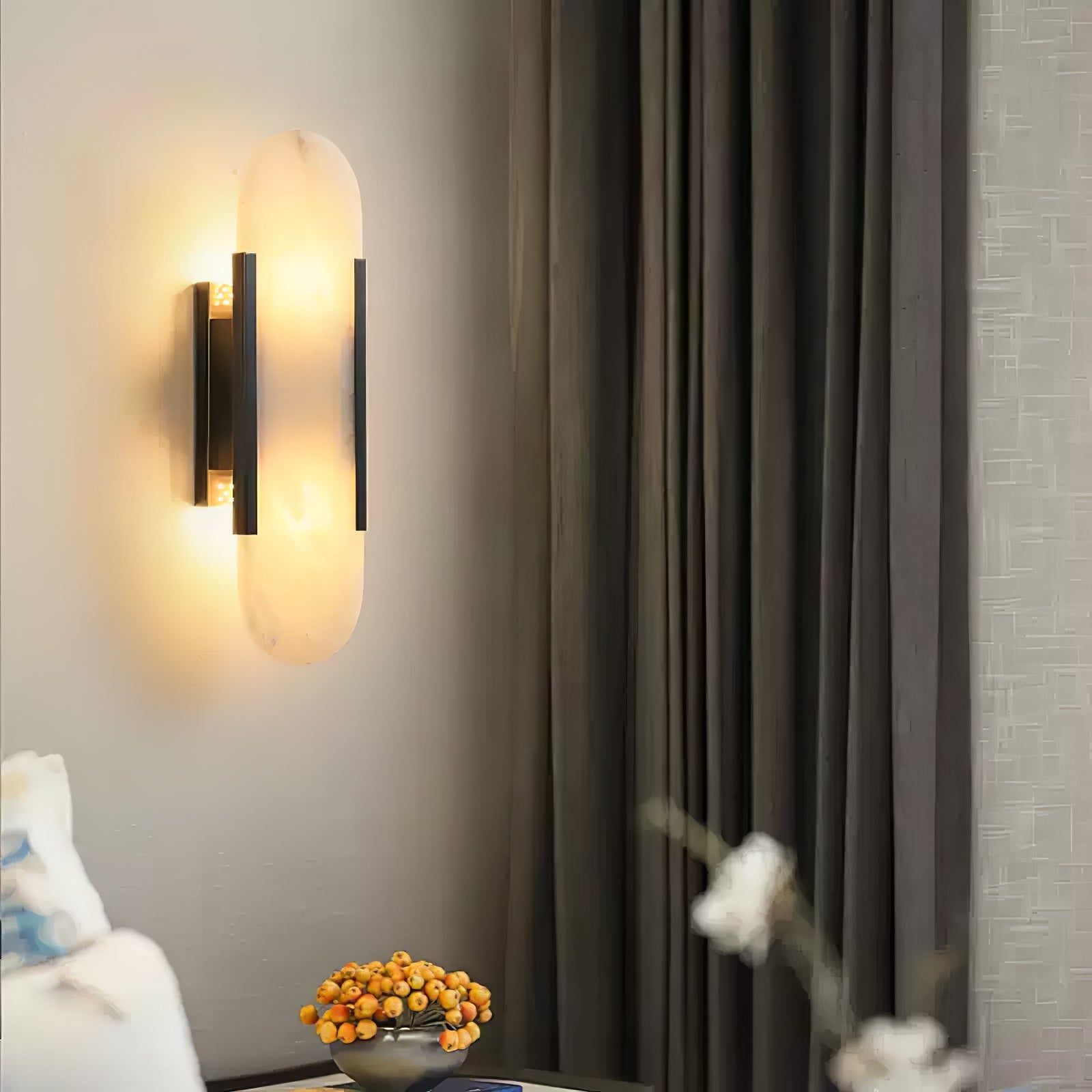 Alba Oblong Alabaster Wall Sconce