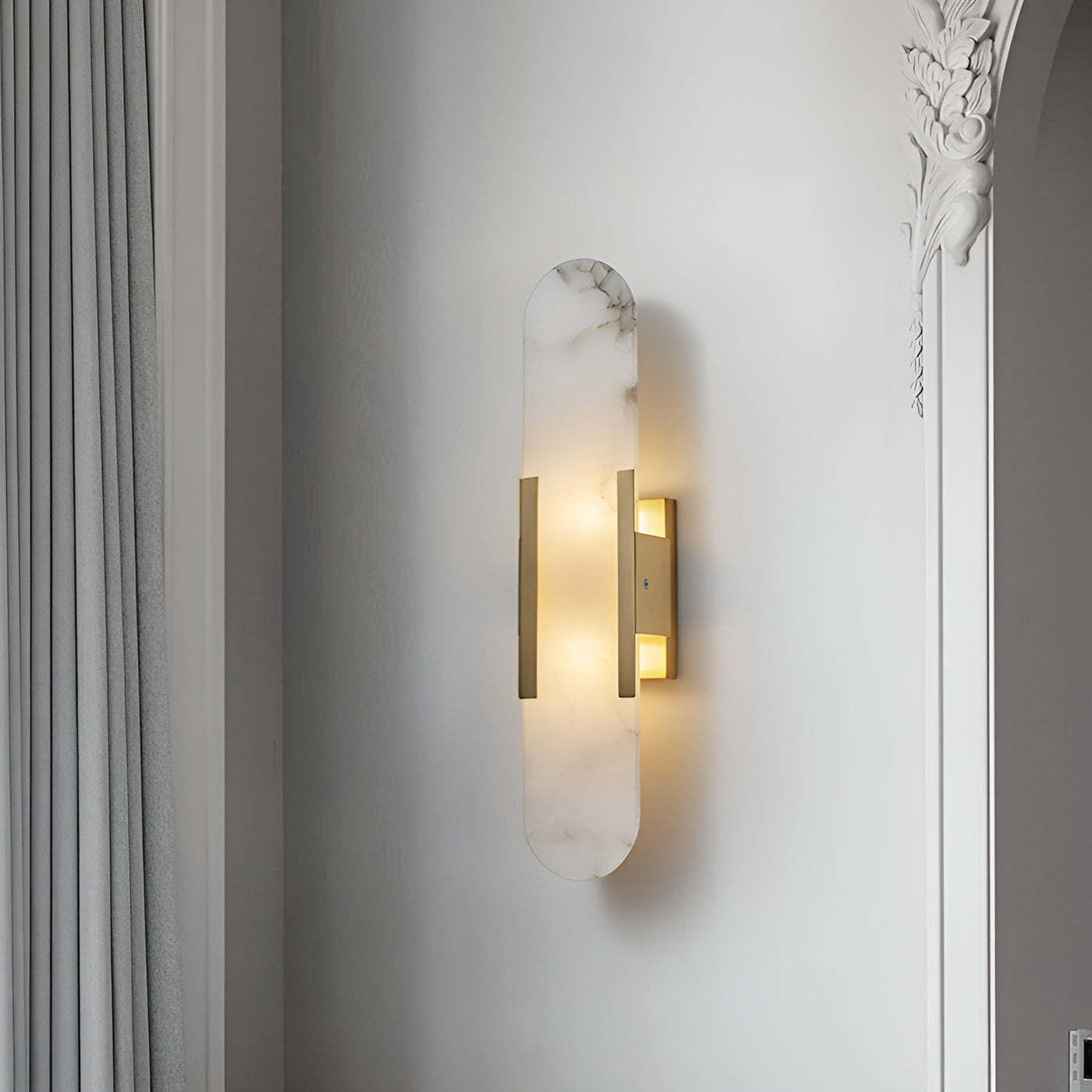 Alba Oblong Alabaster Wall Sconce