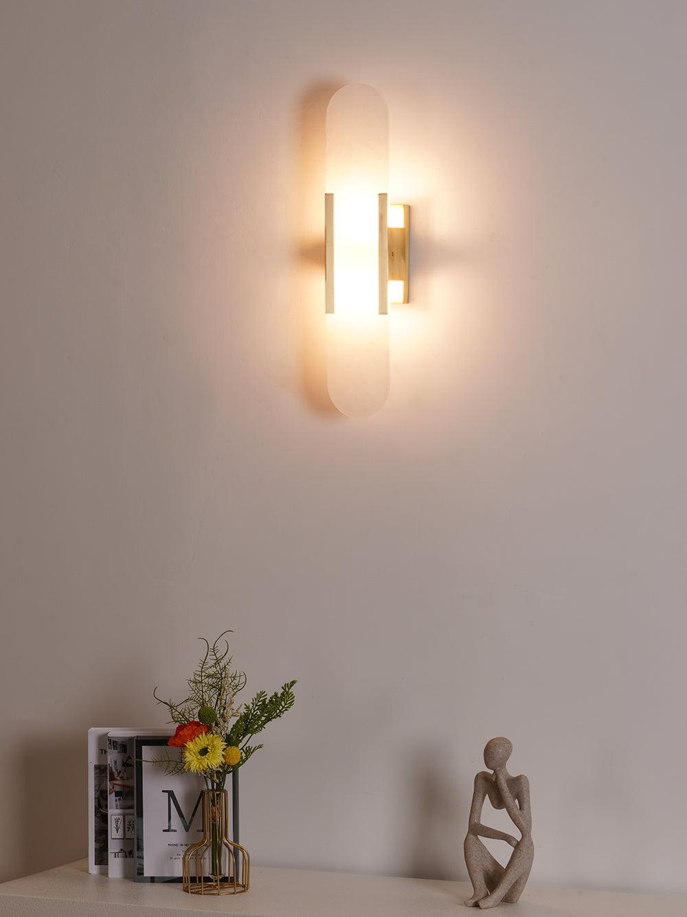 Alba Oblong Alabaster Wall Sconce
