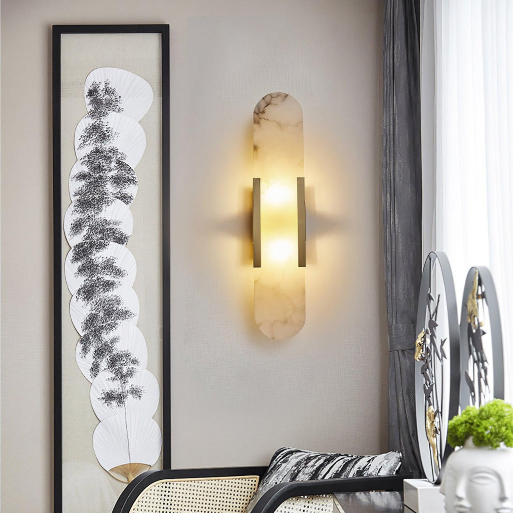 Alba Oblong Alabaster Wall Sconce
