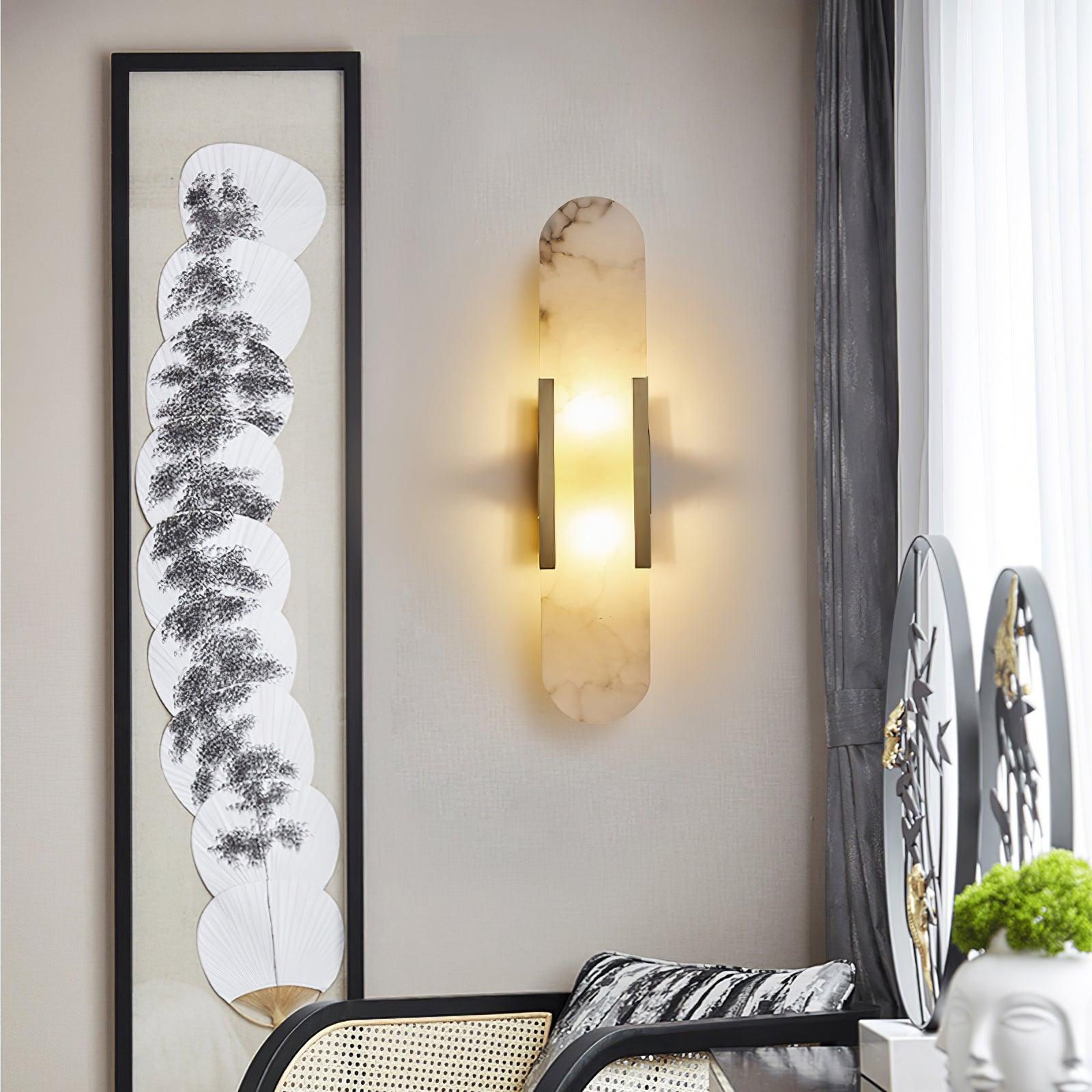 Alba Oblong Alabaster Wall Sconce
