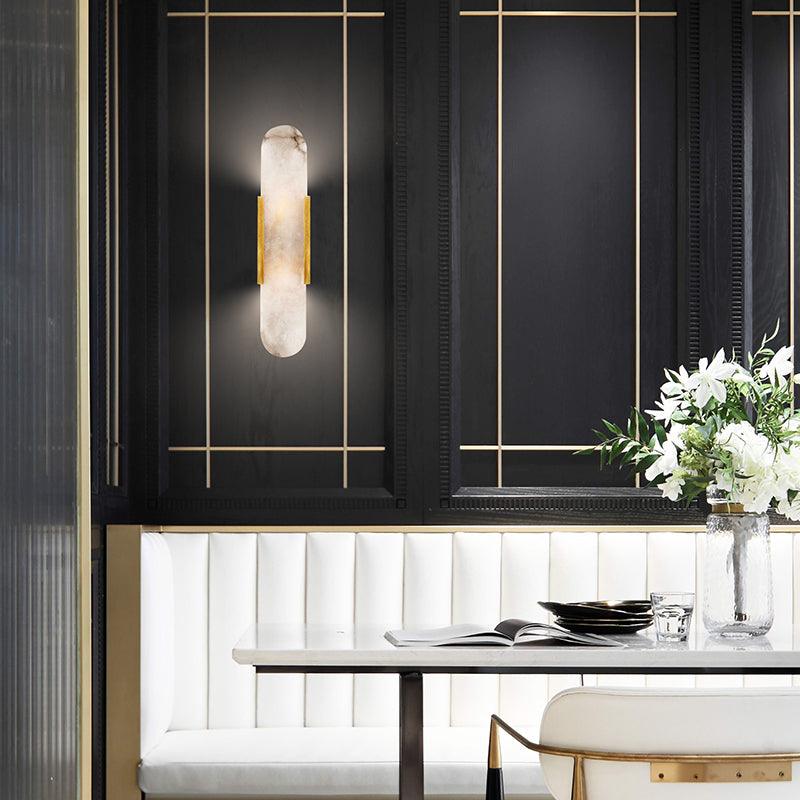 Alba Oblong Alabaster Wall Sconce