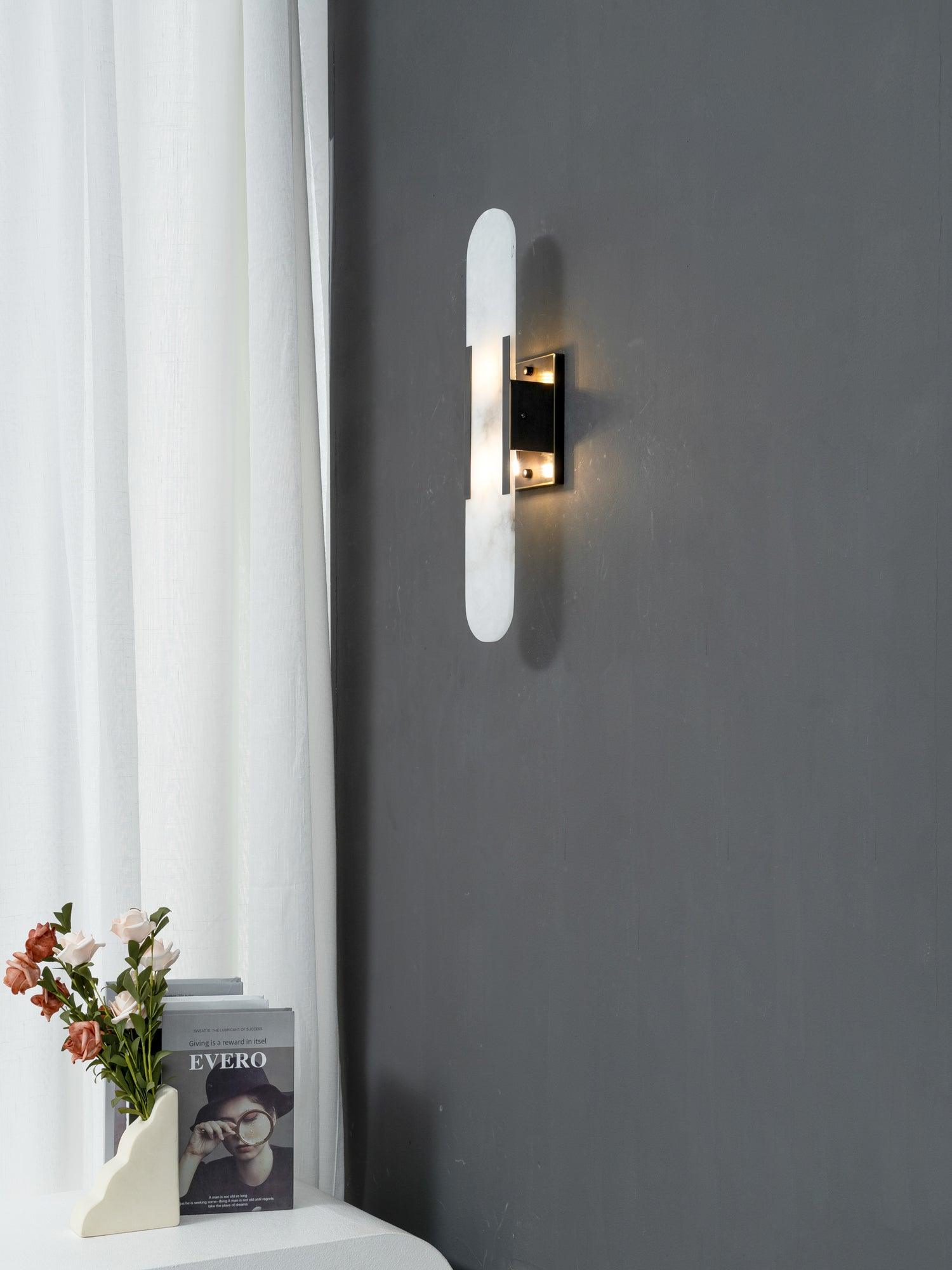 Alba Oblong Alabaster Wall Sconce