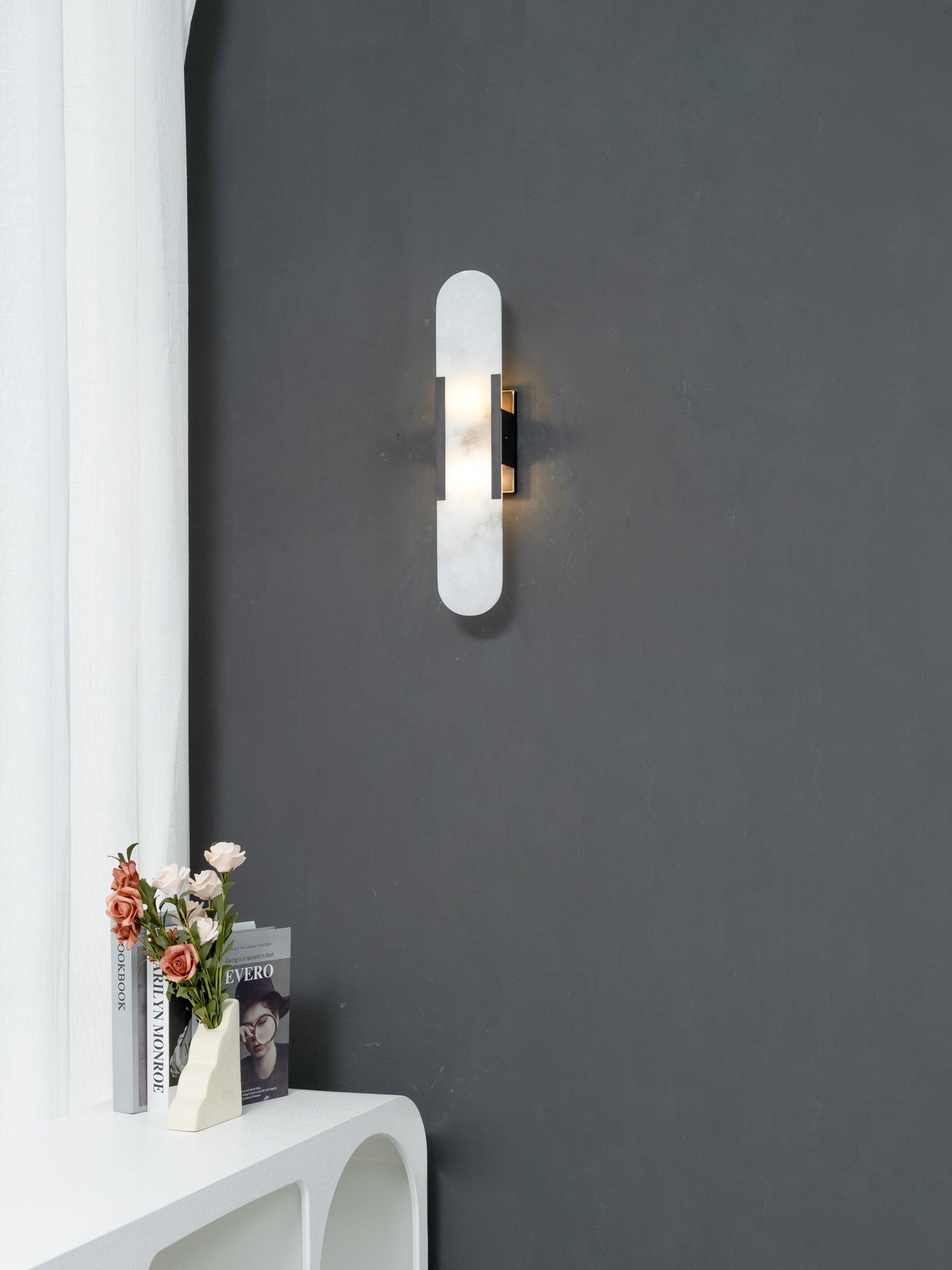 Alba Oblong Alabaster Wall Sconce