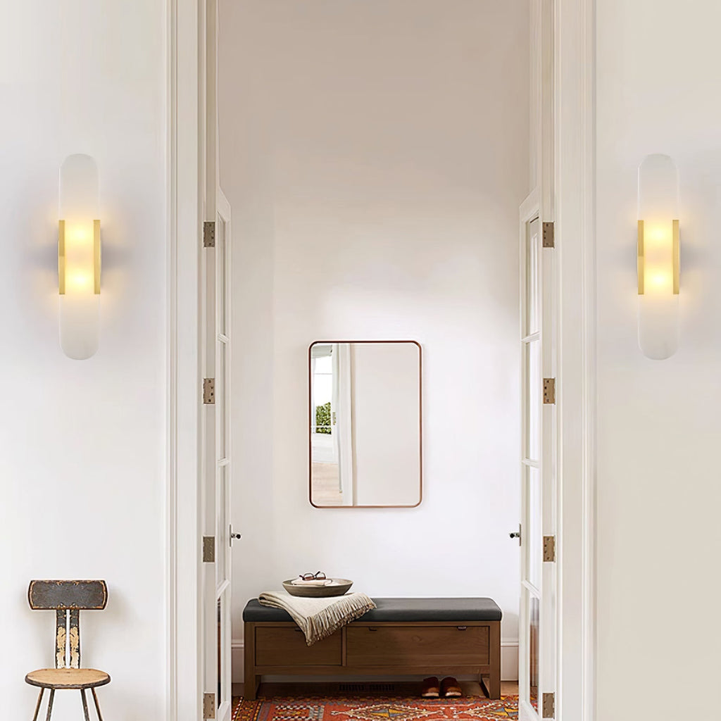 Alba Oblong Alabaster Wall Sconce